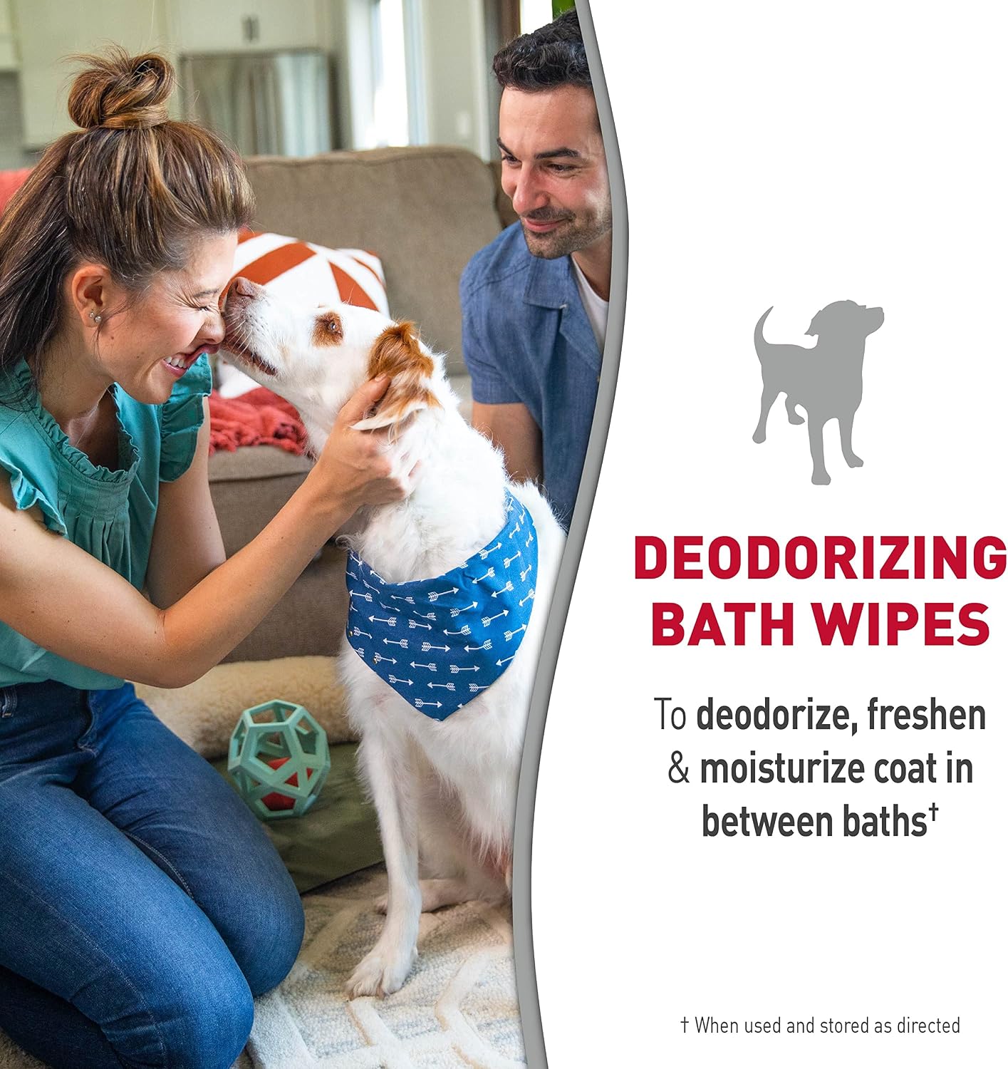 Nature's Miracle Deodorizing Bath Wipes for Dogs, 100 Count, Lavender Scent