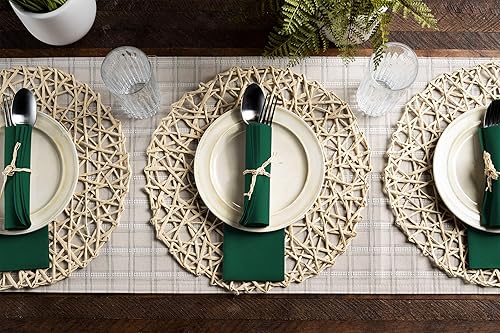 Miniatura 4 de 100 servilletas de papel de color verde con tacto de lino, suaves y absorbentes, para cocina, fiesta, boda, baño o cualquier ocasión (paquete de 100)