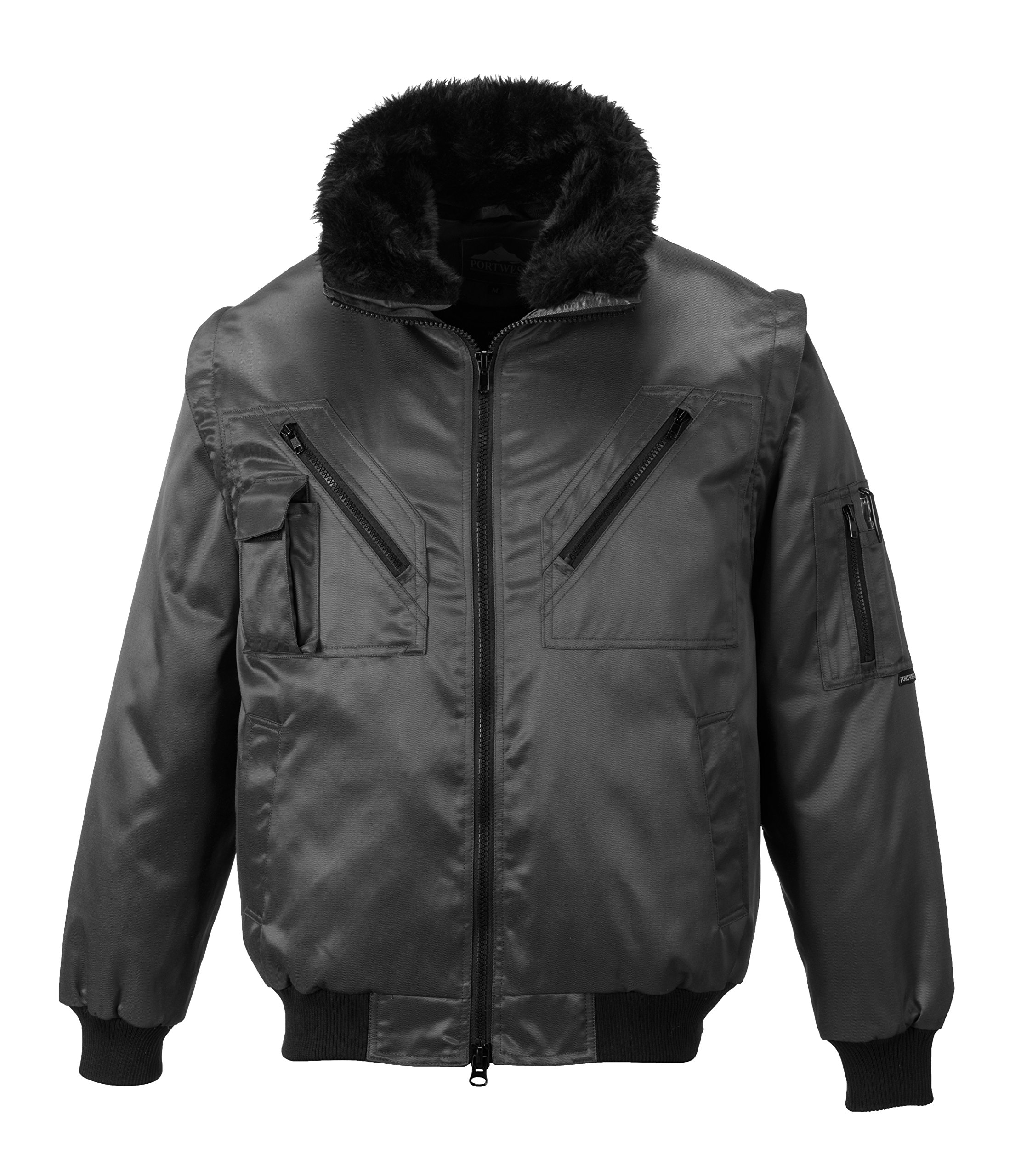 Portwest Pilot Jacket, Size: 4XL, Colour: Black, PJ10BKR4XL