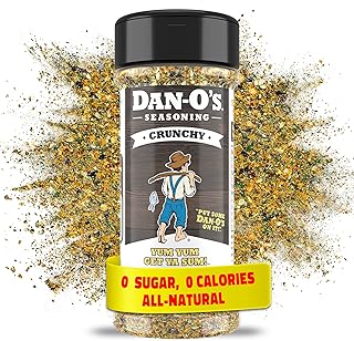 Dan-O's Crunchy Seasoning, 3.5 oz Bottle, Everything Seasoning for Fish, Eggs, Salads, Veggies and More, Sugar Free, Zero Calorie, Use this Spice Blend for Everything from Breakfast to Dinner