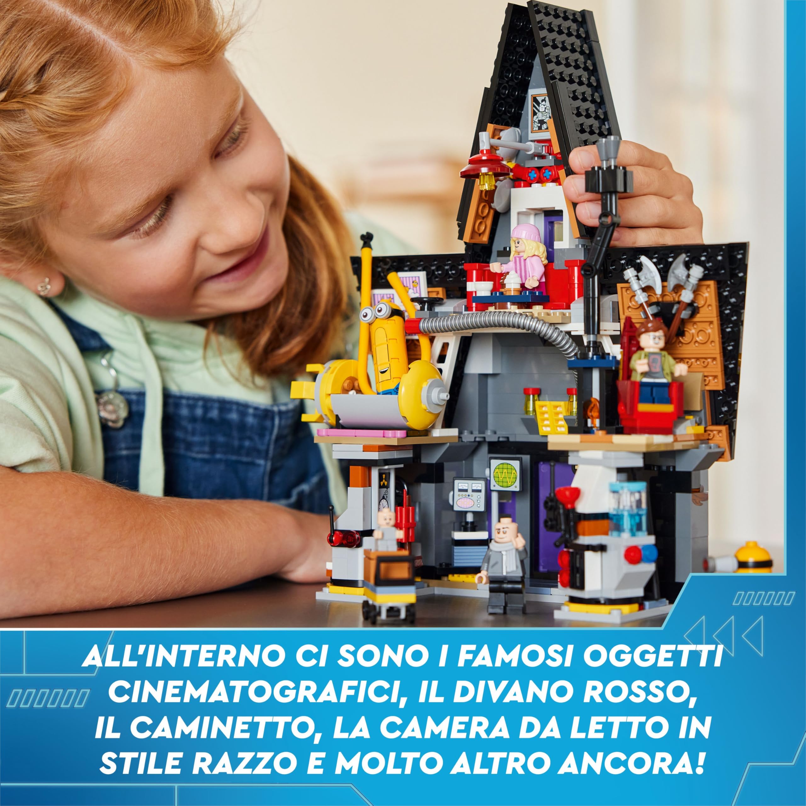 LEGO Cattivissimo Me I Minions e la Villa della Famiglia di Gru, Set dal Film della Illumination con Casa Giocattolo e Casetta sull'Albero da Costruire, Giochi per Bambini e Bambine da 8 Anni 75583