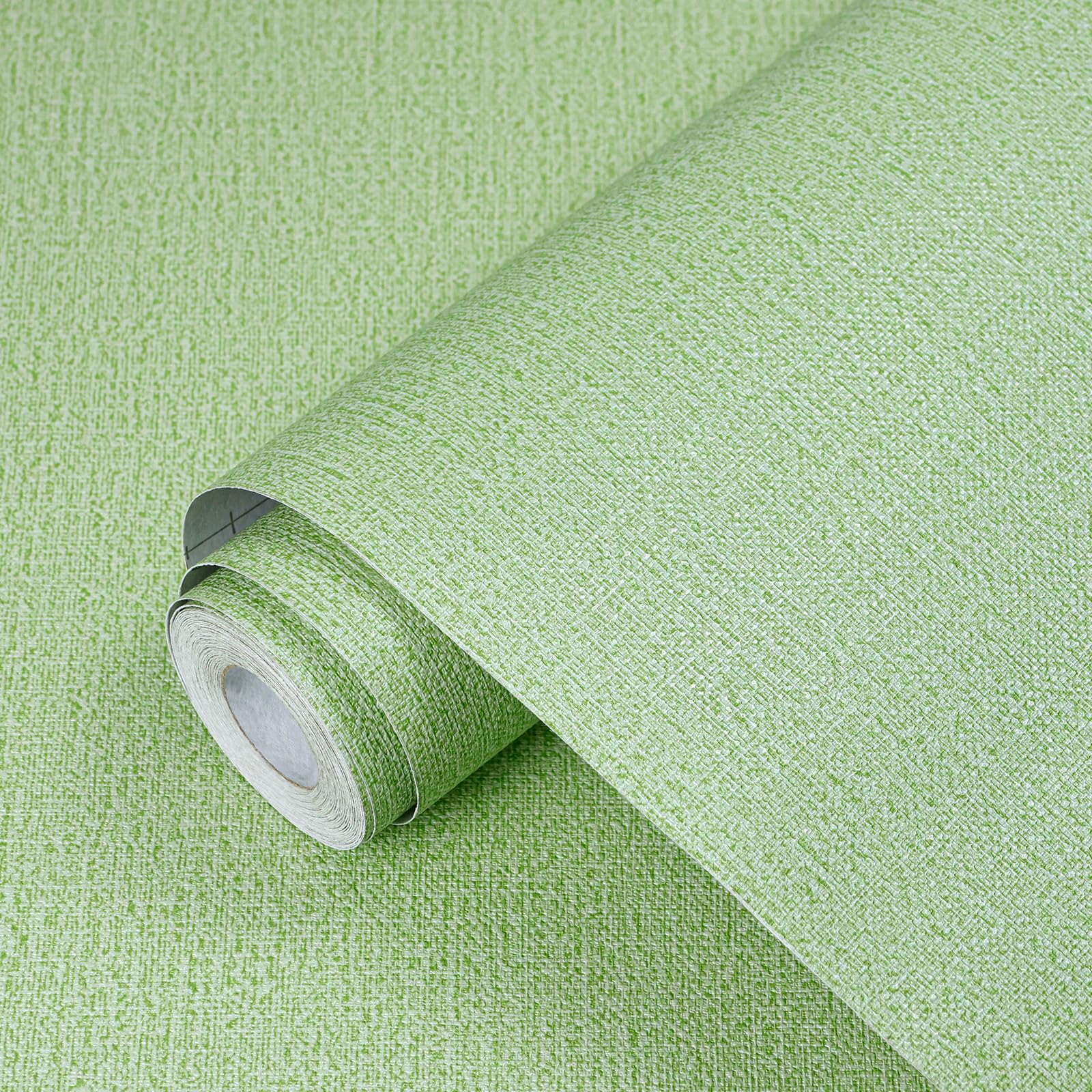Uooar Green Peel and Stick Wallpaper 44cmx508cm Textured Contact Paper Removable Self Adhesive Vinyl Wallpaper for Bedroom Living Room Kitchen Cabinets