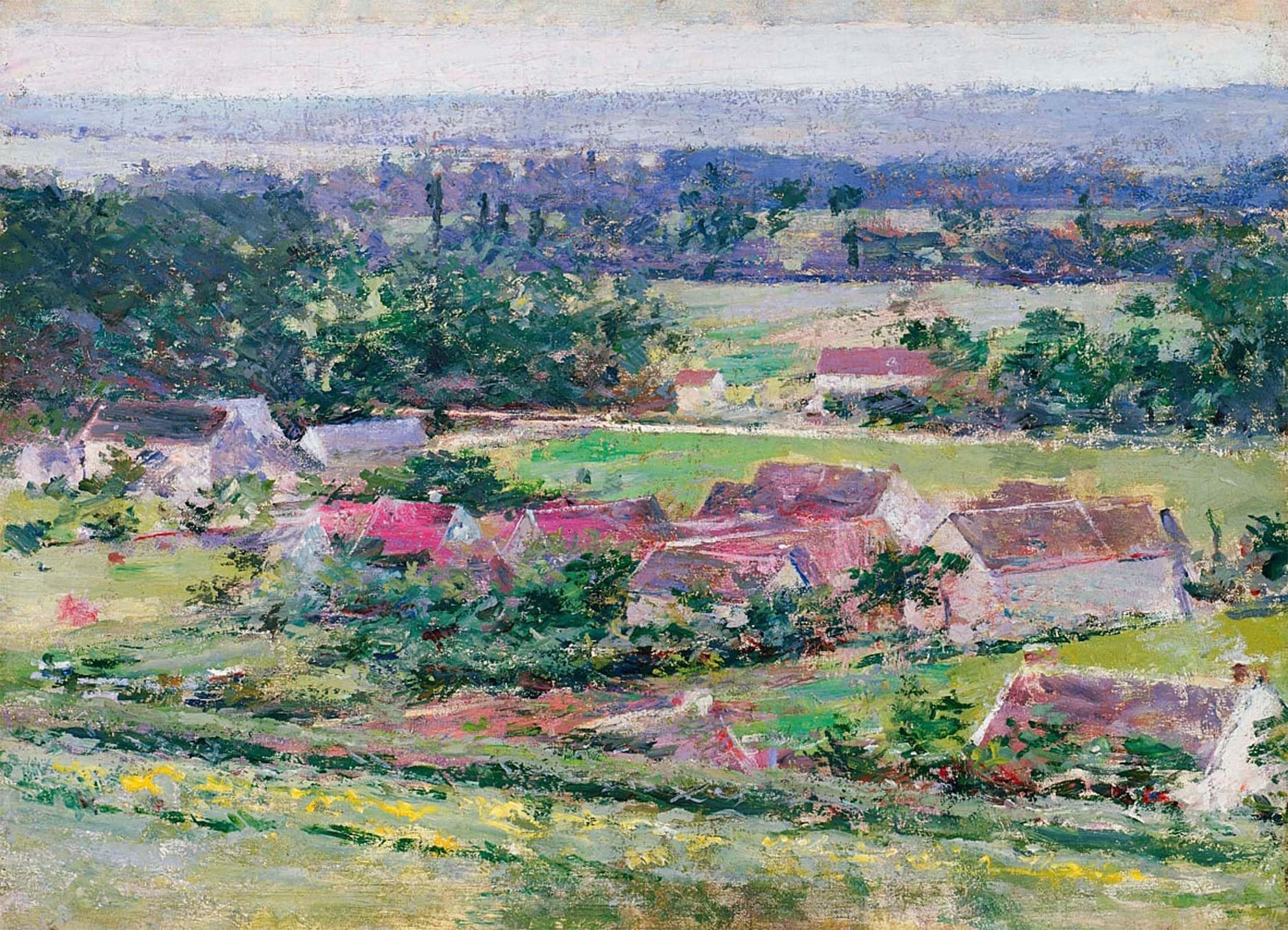 Pintura lienzo Giverny di Theodore Robinson cuadro mural de 60x90cm para decorar el salón 5