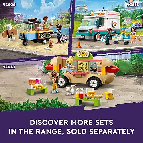 Miniatura 6 de LEGO Friends Coche eléctrico y cargador de juguete de construcción para niños, juguete de juego de rol, juguete de aventura, incluye personajes de