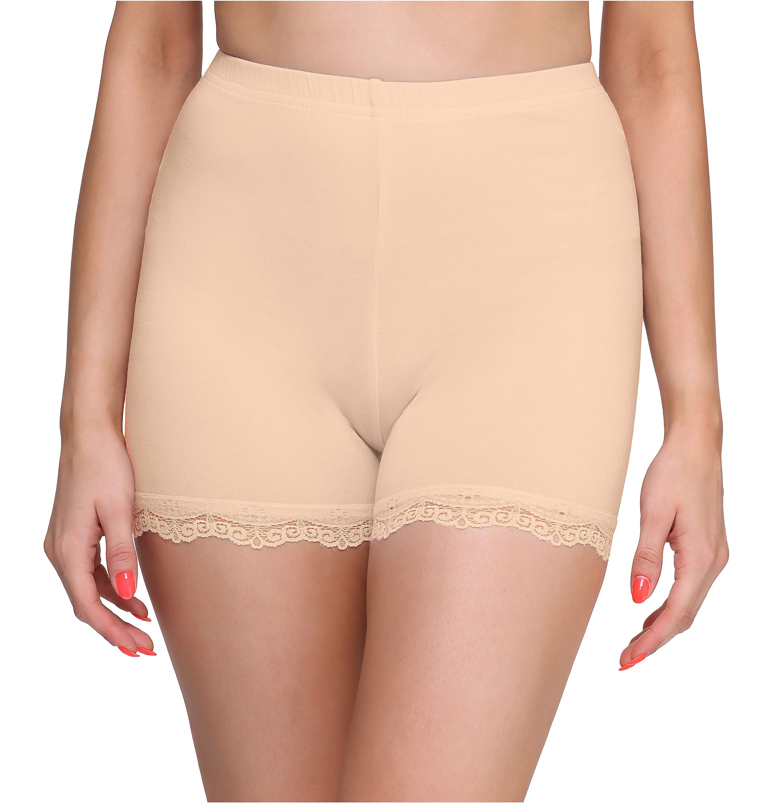 Merry Style Damen Shorts mit Spitze Unterhose Hotpants Boxershorts aus Viskose MS10-294