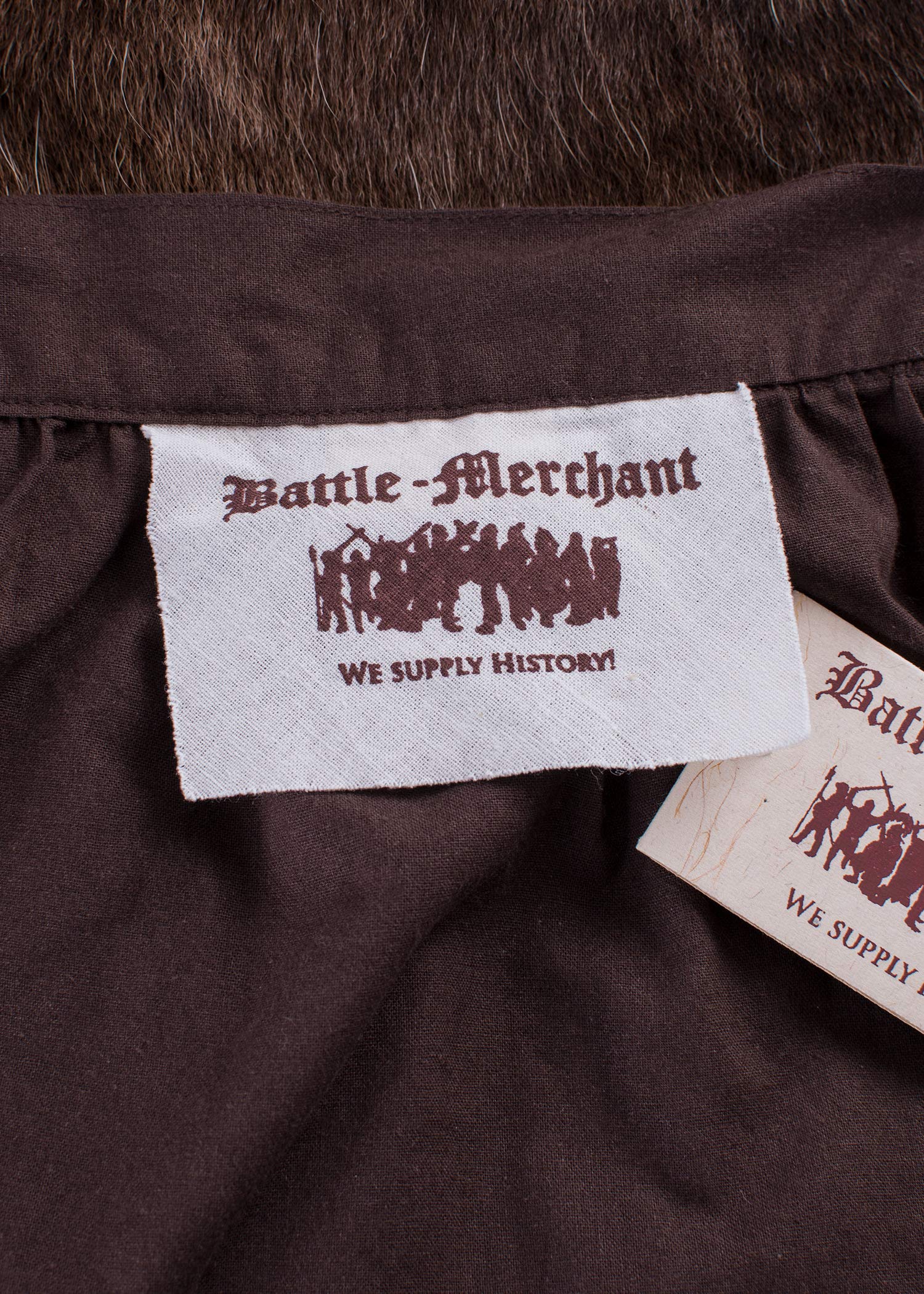 Battle-Merchant - Grembiule medievale lungo da donna - cotone - ideale per costumi medievali o vichinghi, giochi di ruolo dal vivo (LARP) - taglia unica - lunghezza 80 cm