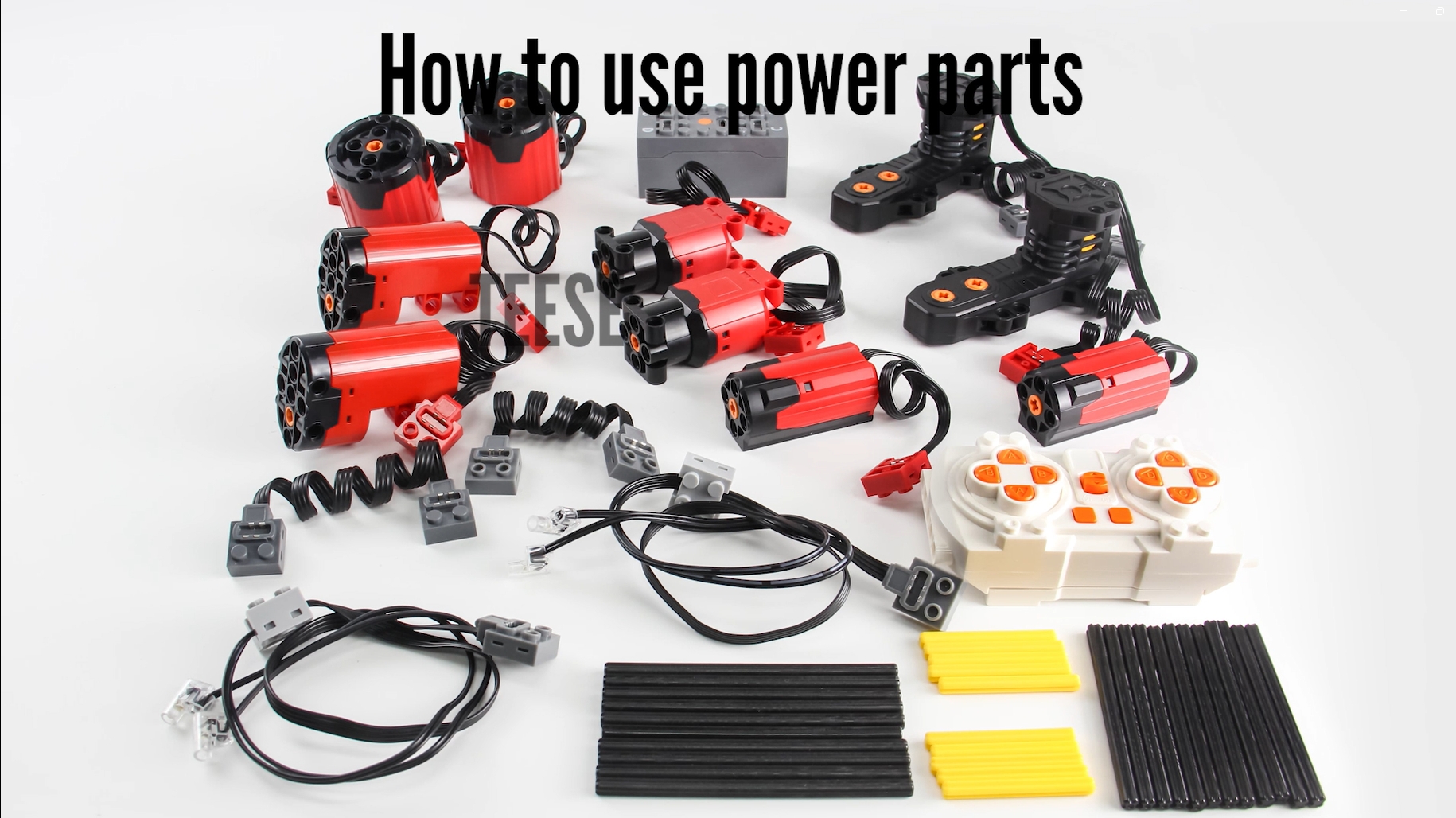 TEESE 46pcs Technic-Motor Set with Red-Burst-Monster-Motor, Remote