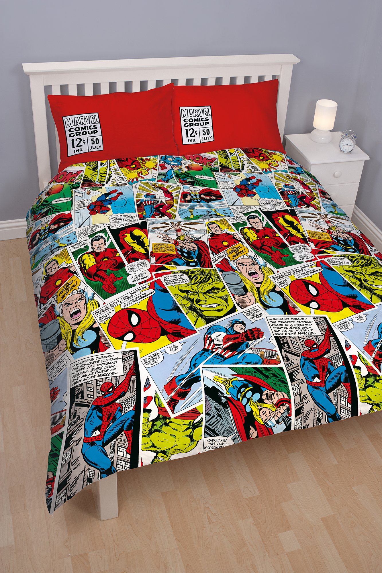 Marvel Character World 91 cm Double Disney Comics Justice Rotary Duvet Set, Multi-Colour