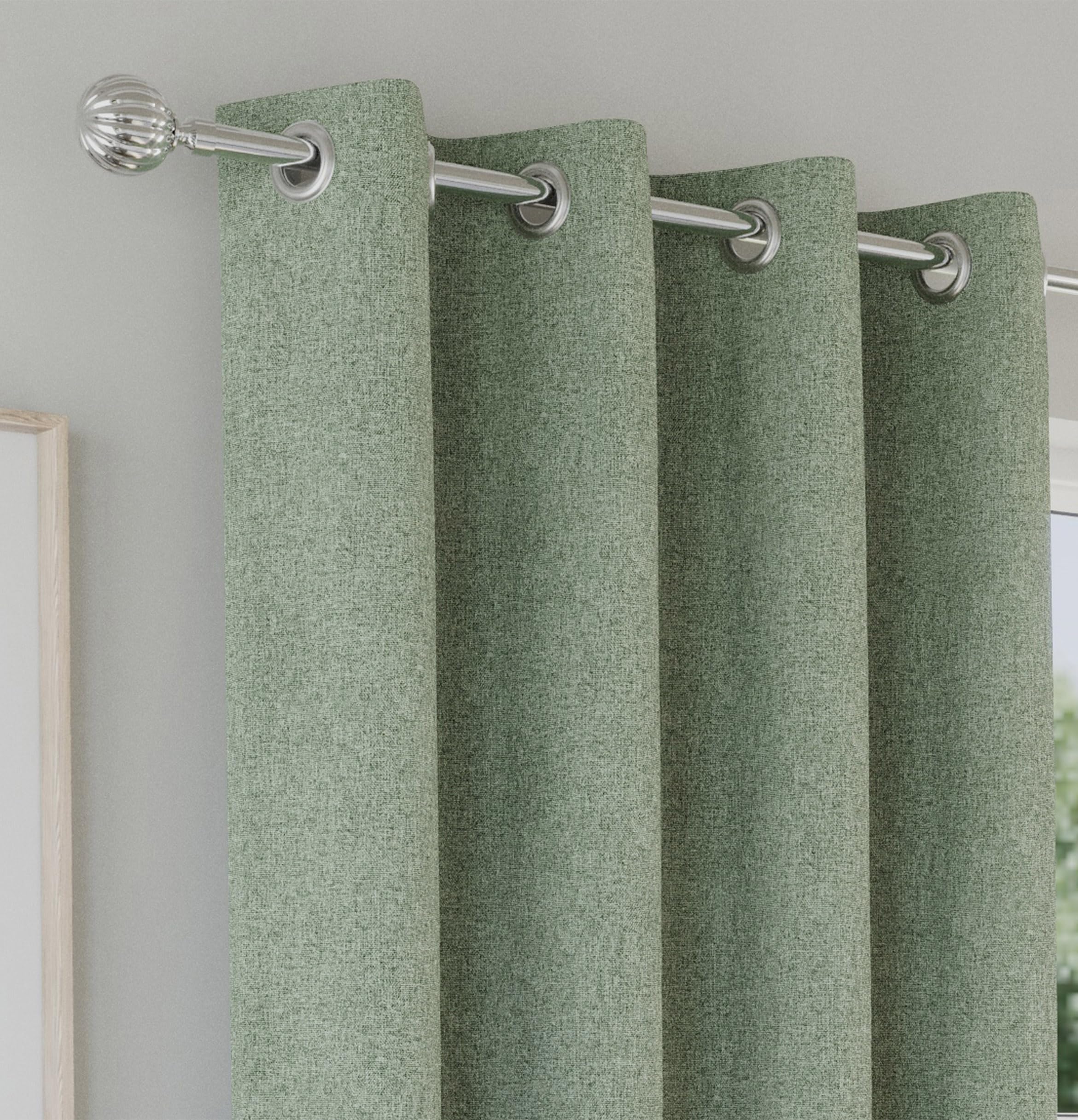 2 Piece Faux Silk Window Blackout Curtain Solid Pattern with Bronze Antique Grommet Energy Efficient Adam Size 63