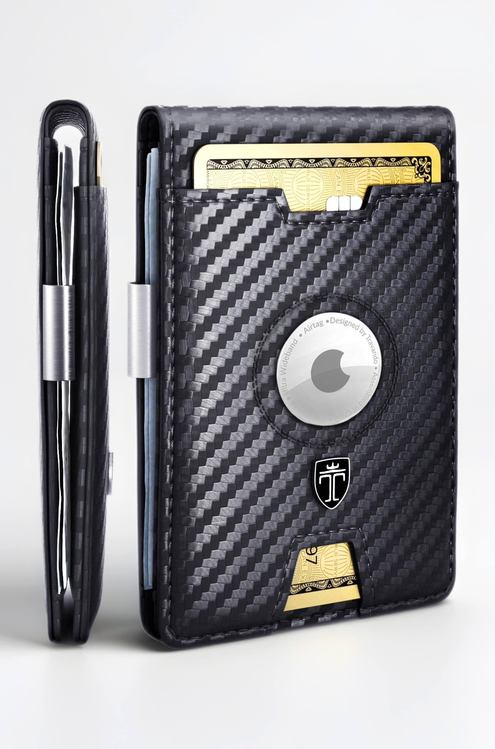 TRAVANDO Black Leather Men's RFID Blocking Wallet (43528-29001)