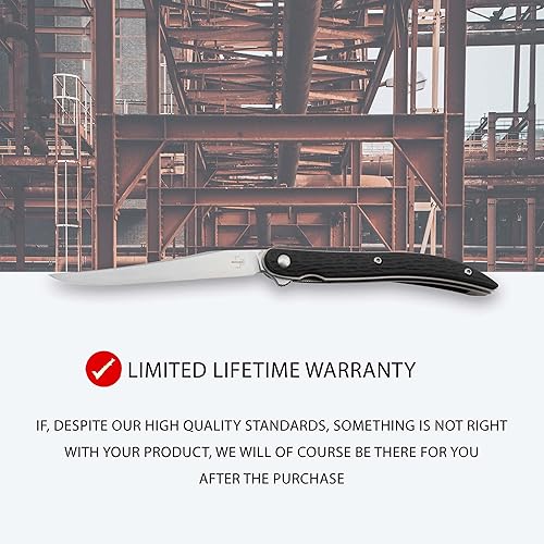 Miniatura 7 de BÖKER PLUS Urban Texas Tooth Pick G-10 - navaja de bolsillo con balanzas de mango G10 - Cuchillo plegable con hoja VG-10 - cuchillo pequeño con clip