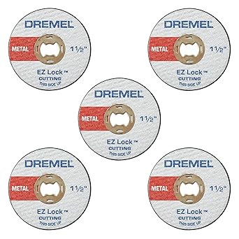Dremel EZ456 1-1/2-Inch EZ Lock Rotary Tool Cut-Off Wheels for Metal, 5-Pack