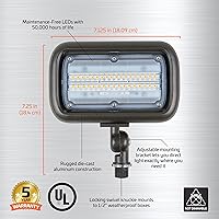 Vista 4 de Newhouse Lighting WW30BRZ - Luz de inundación LED de 30 vatios para exteriores, resistente a la intemperie, bronce