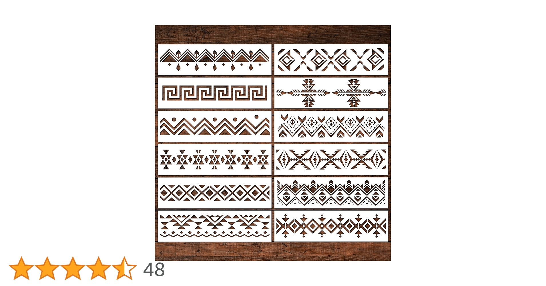 Amazon.co.jp: Keluna Aztec ステンシル - 12個 ボーホー