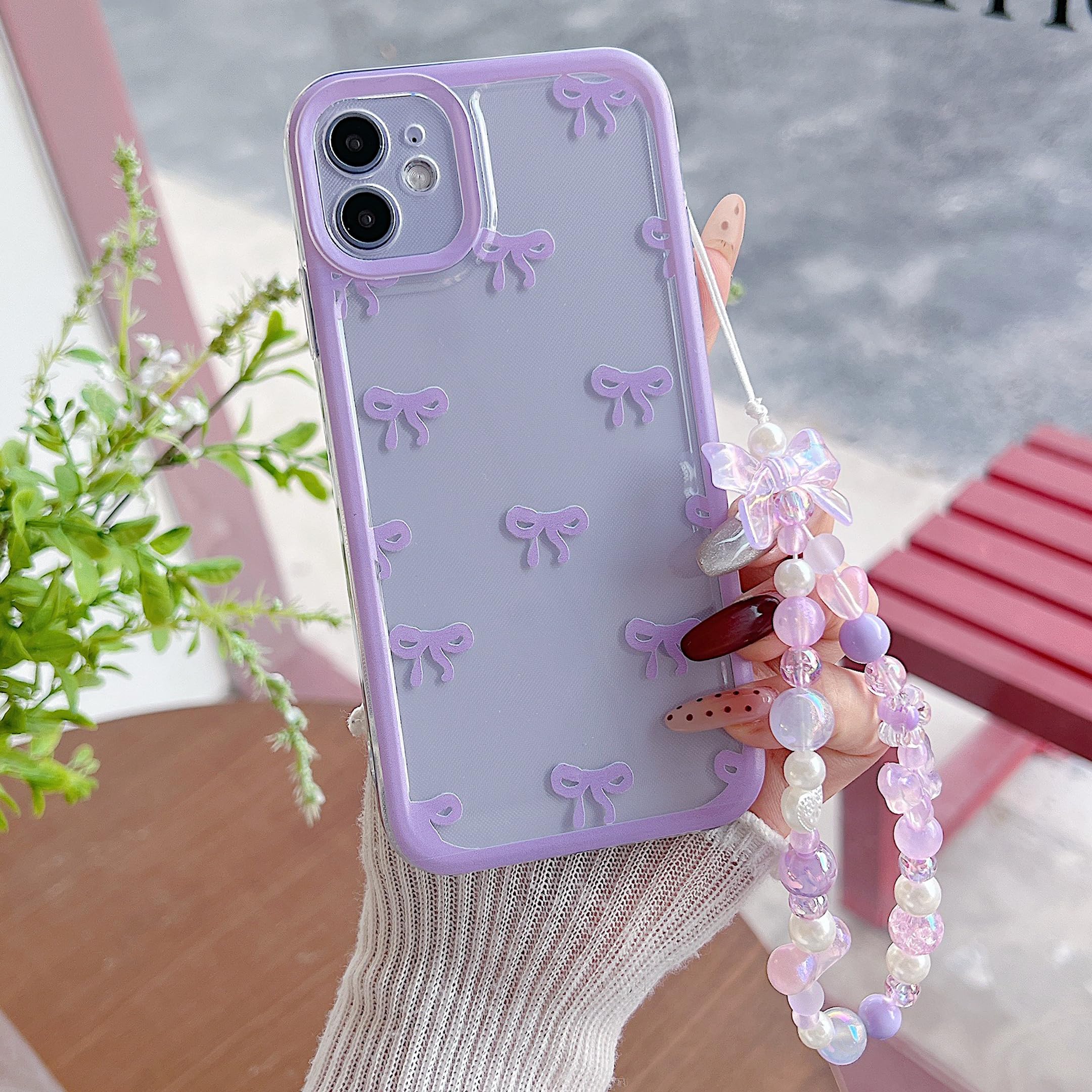 ZTUOK Compatible with iPhone 11 Case for Women Girls,Cute Ribbon