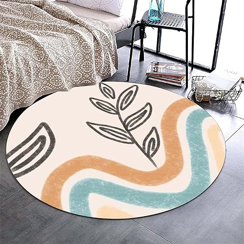 Miniatura 9 de Alfombra de área de Navidad, 4 pies, alfombra redonda de Navidad, alfombra de Navidad para sala de estar, decoración de Navidad, alfombra redonda