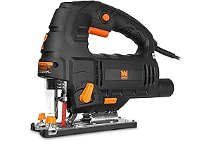 WEN 33606 6.6-Amp Corded Variable Speed Orbital Action Laser Guided Jig Saw with LED Light