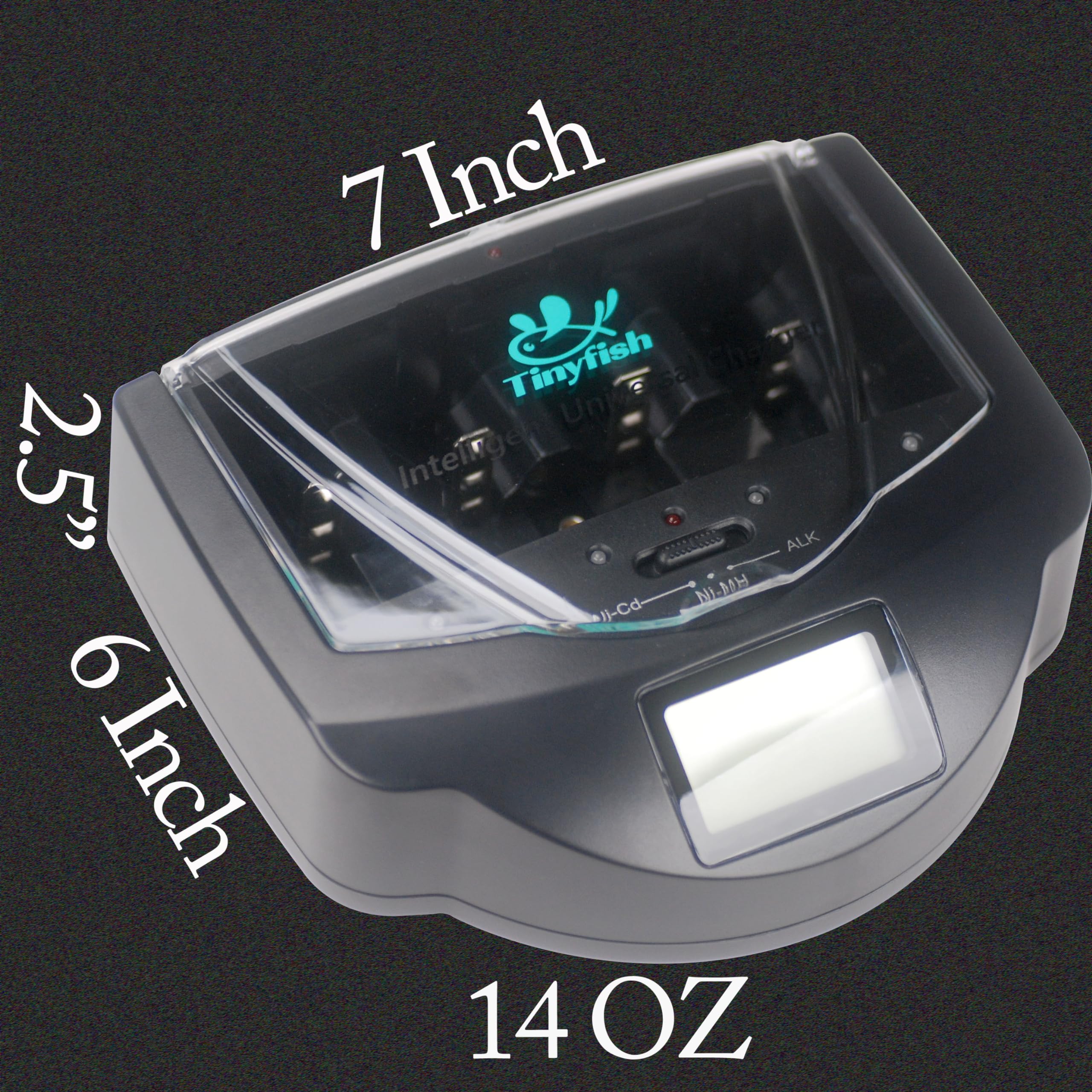 Cargador de batería alcalina, descarga de NiCd, cargador de NiCd, cargador de NiMh, cargador de batería universal, cargadores rápidos universales para baterías de tamaño AA, AAA, C, D, 9 V, tinyfish