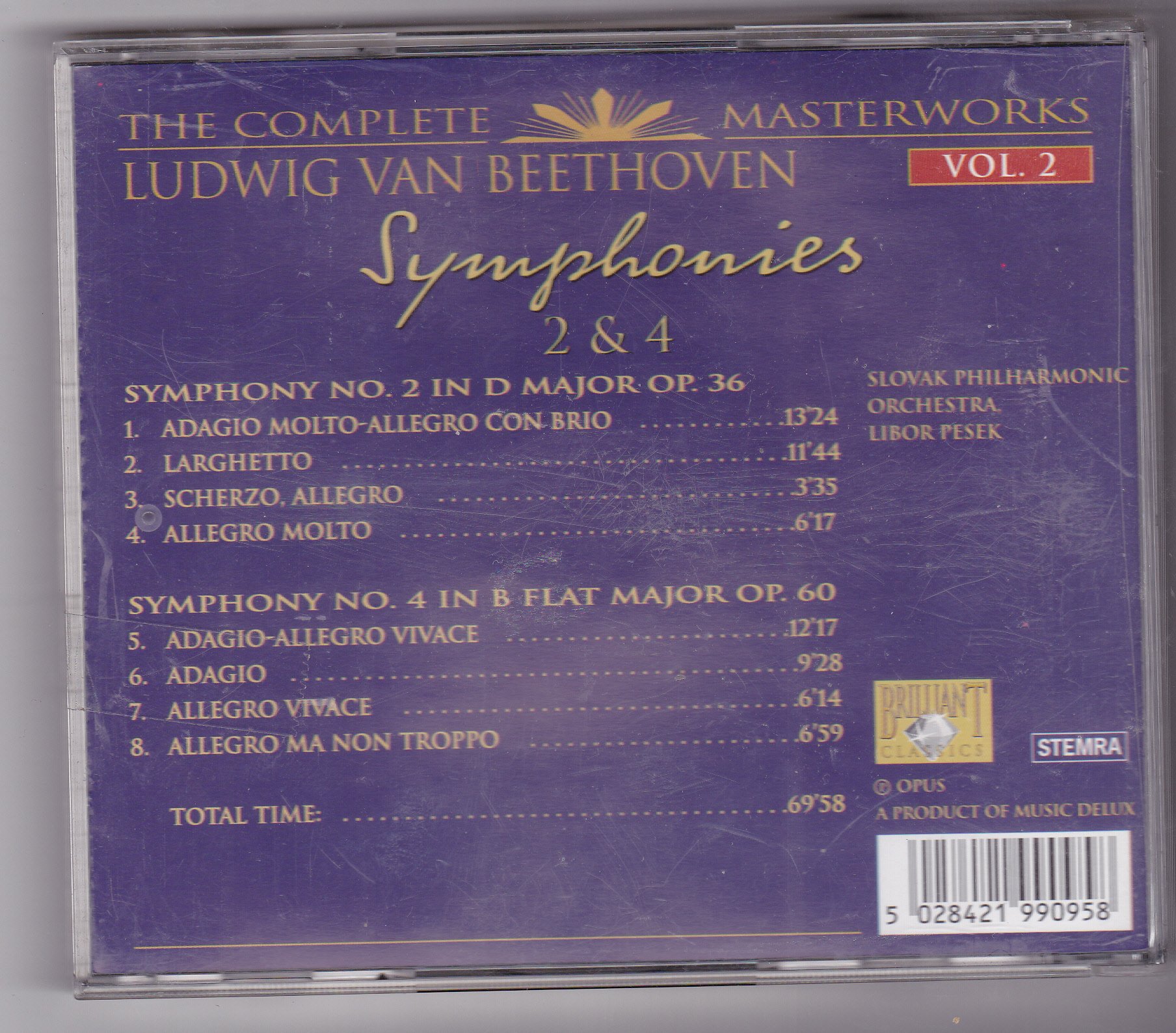 Symphonies 2 & 4 - Ludwig van Beethoven [Audio CD]