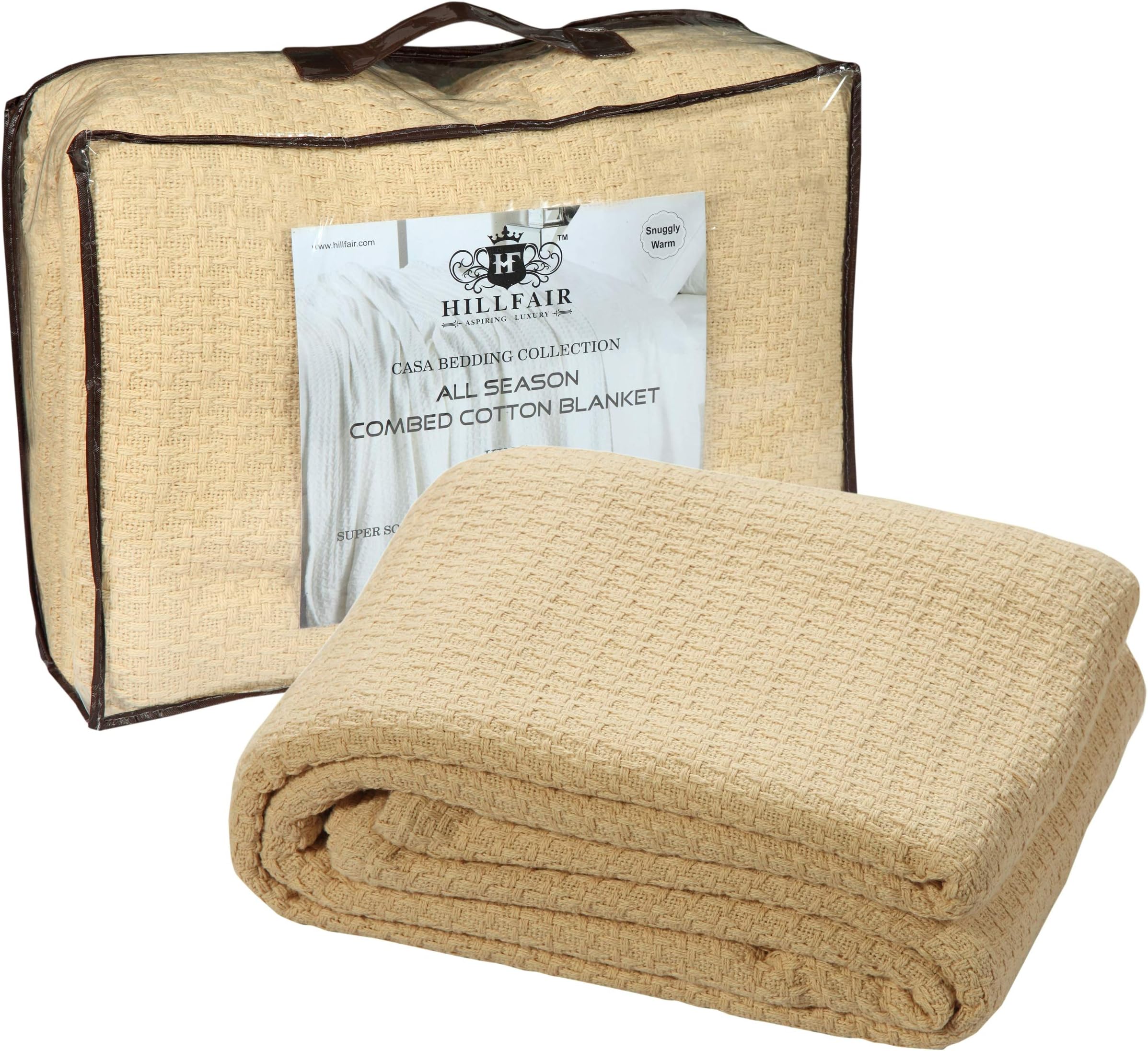HILLFAIR 100 Soft Premium Combed Cotton Thermal Blanket