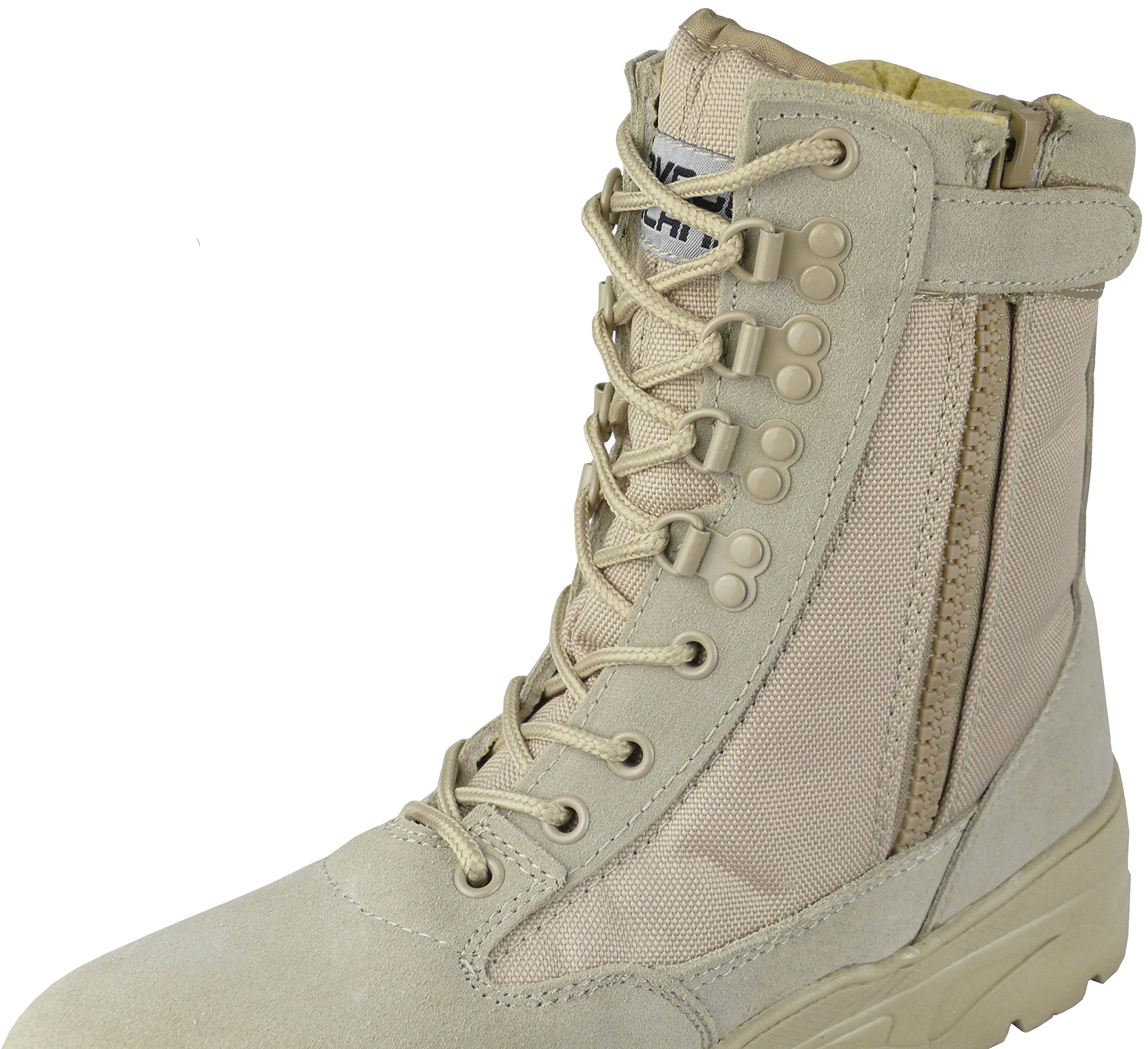 Savage Island Army Patrol Combat Boots Desert Side Zip