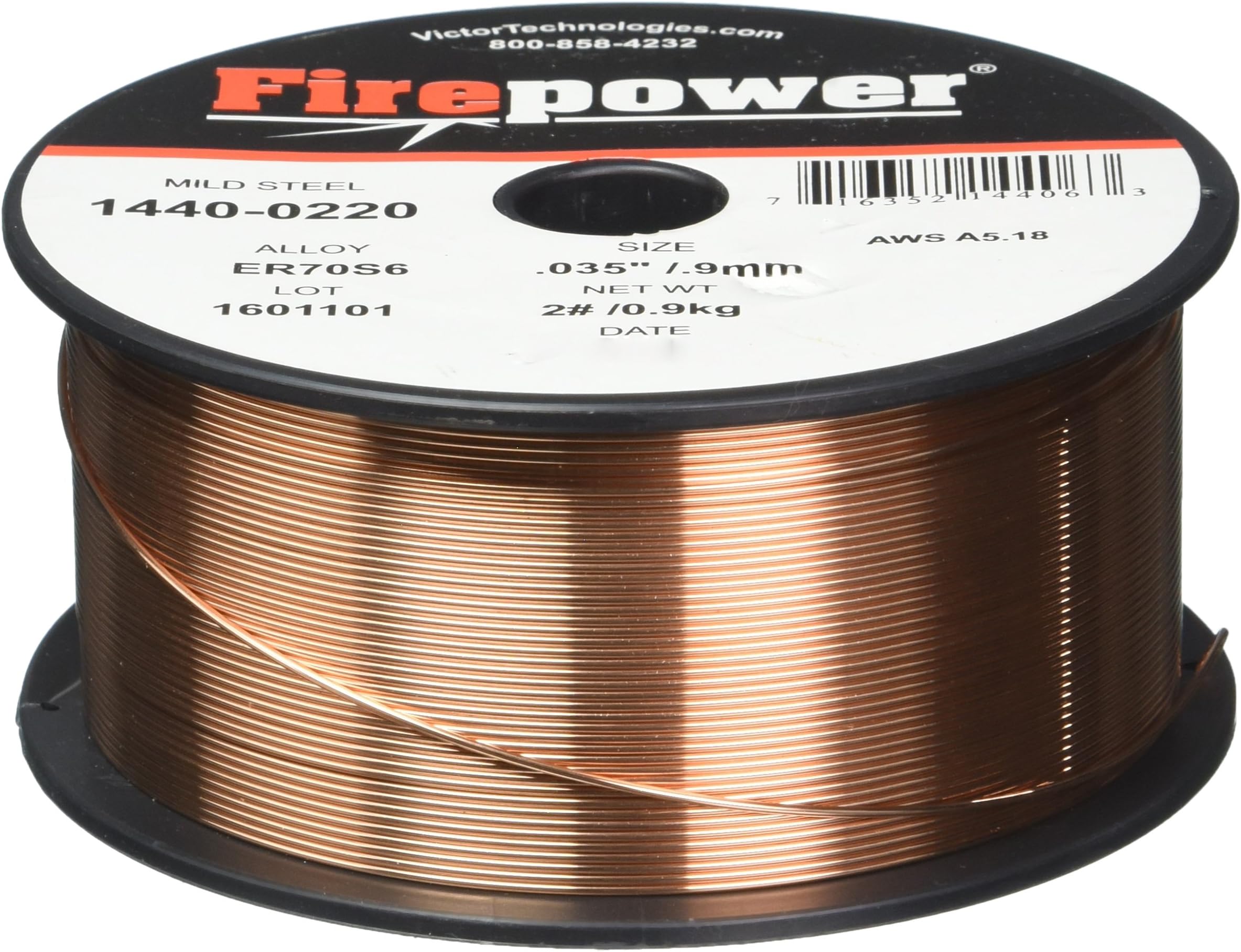 Firepower 1440-0220 Mild Steel Solid MIG Welding Wire 0.035-Inch Diameter, 2-Pound