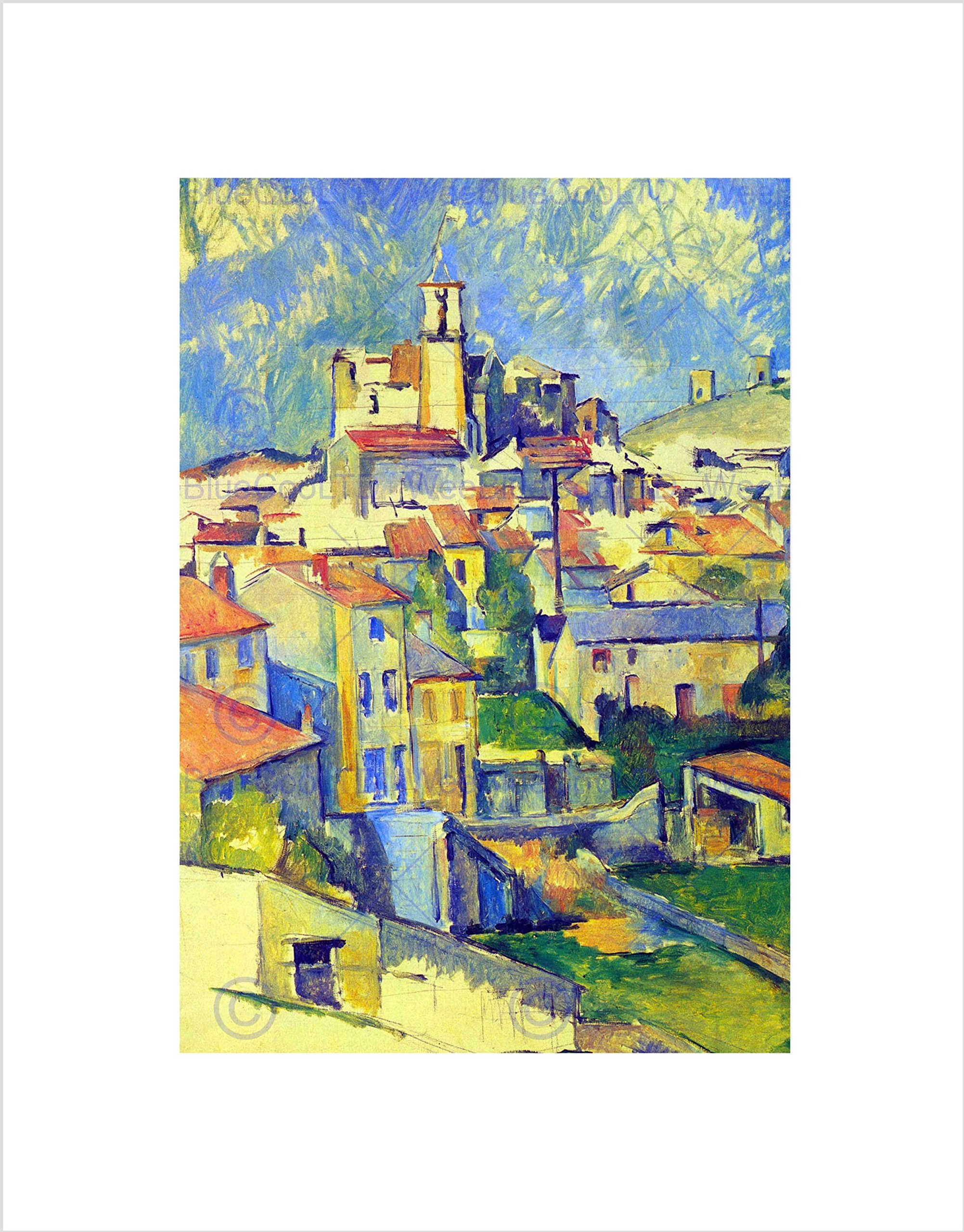 Wee Blue Coo CEZANNE GARDANNE OLD MASTER BLACK FRAME FRAMED ART PRINT PICTURE B12X1230