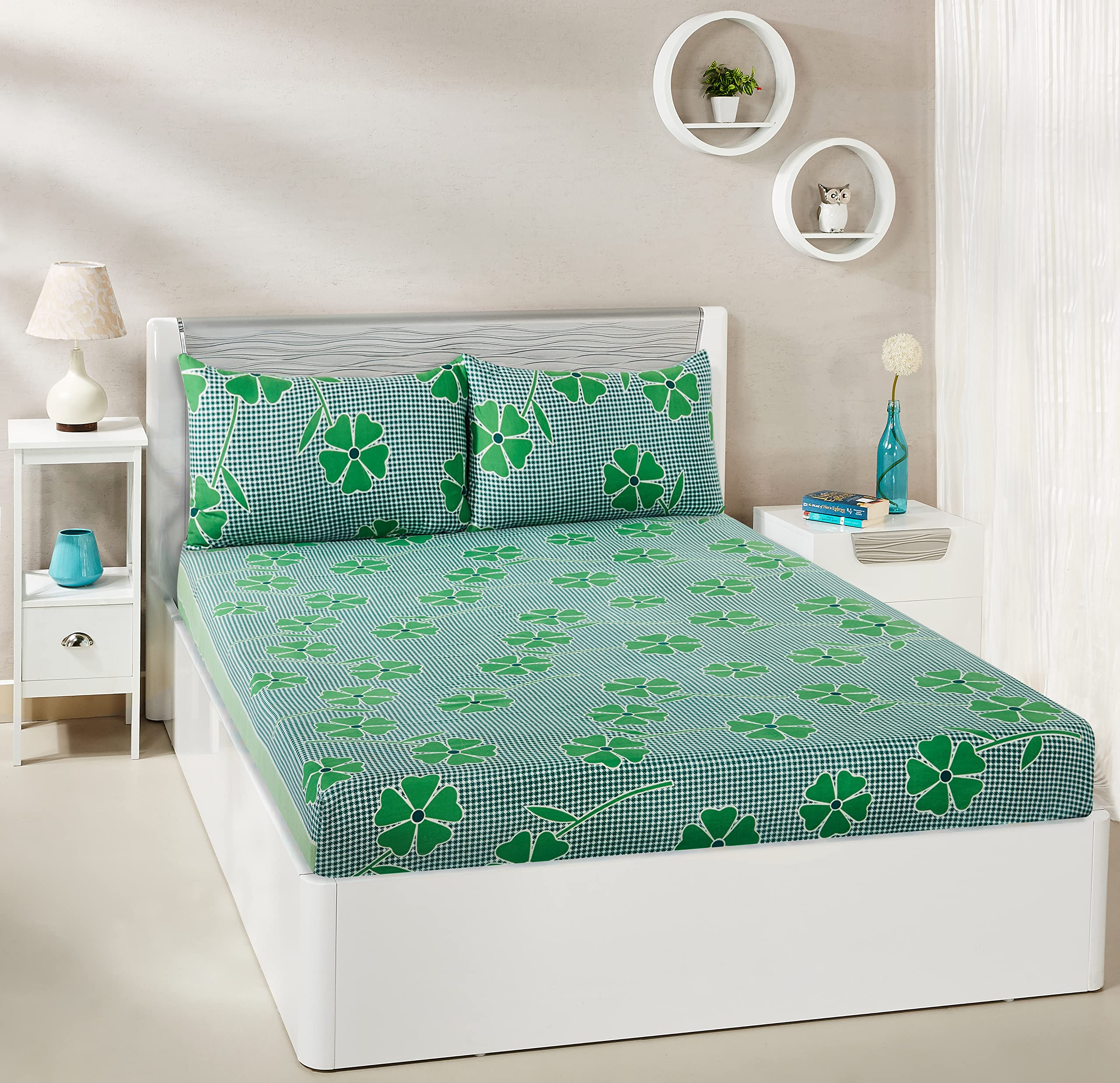 See full amazon price history chart for Amazon Brand - Solimo Polycotton Dreamy Green Single Bedsheet with 1 Pillow Cover,Multicolor,95 GSM,144 TC Amazon Brand - Solimo Polycotton Dreamy Green Single Bedsheet with 1 Pillow Cover,Multicolor,95 GSM,144 TC (B0BSH4WD15) Amazon Price History, Amazon Price Tracker