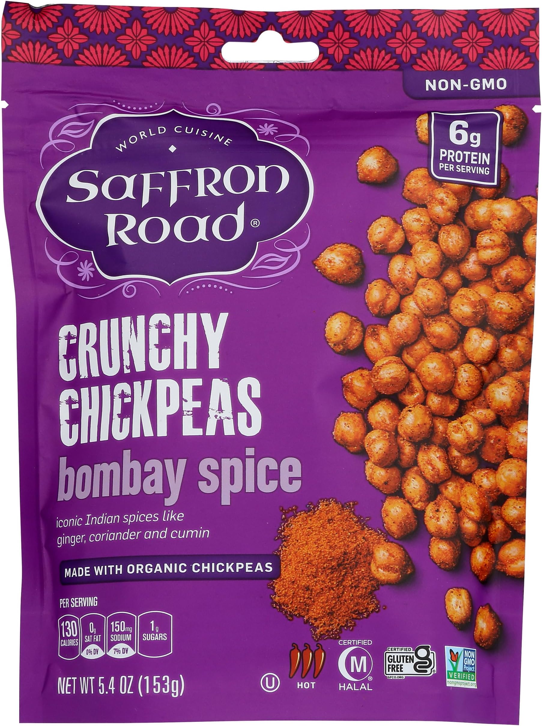 SAFFRON ROAD, CHICKPEA,OG3,BMBAY SPC,C 6 OZ