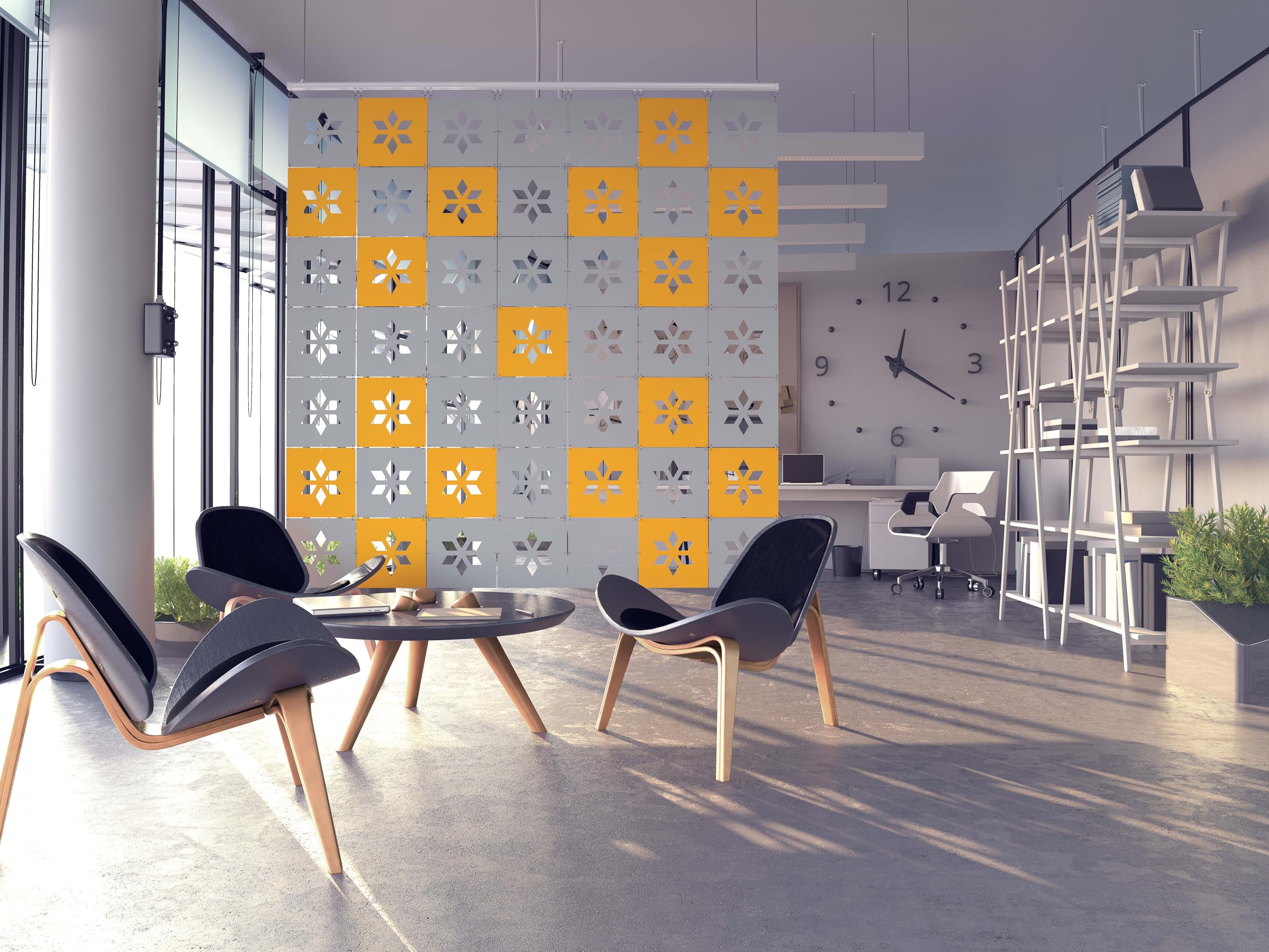 Felt Room Dividers - 12 Panels Oatmeal -7 Felt Room Dividers - 12 Panels Oatmeal -7