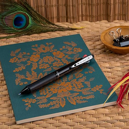 Vista 4 de PILOT Acroball 3 Premium - Bolígrafo de tinta avanzada multifunción, punta fina, tinta negra/azul/roja, barril negro, bolígrafo individual (13992)