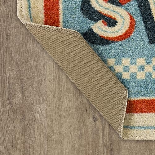 Miniatura 6 de Mohawk Home Alfombra de cocina de verano lavable a máquina, Home Sweet Home, azul claro