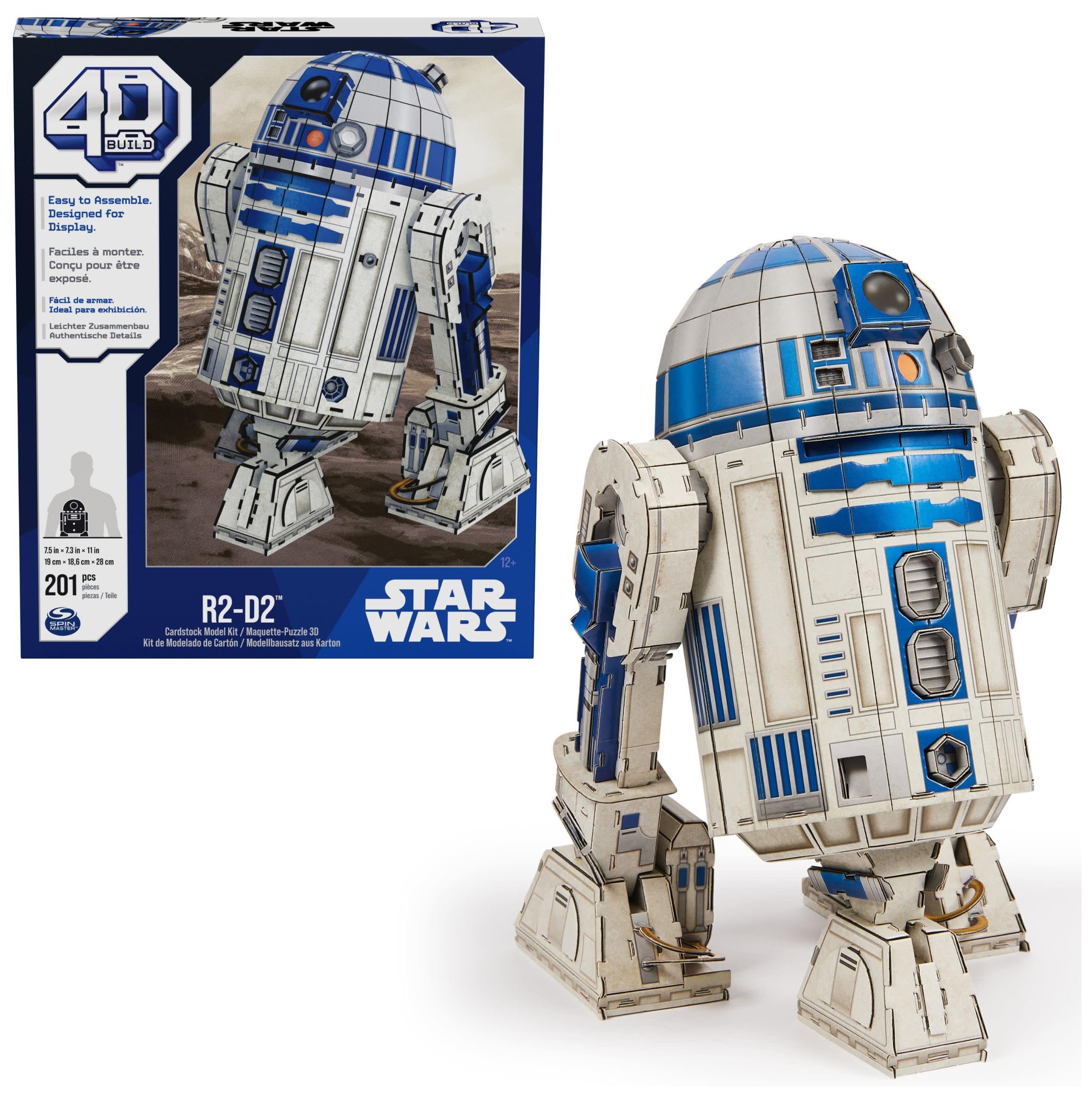 PUZZLES 4D - MAQUETA R2-D2 - Puzzle 3D Star Wars - Maquetas para Construir Adultos - Puzzles para Adultos y Niños - 6069817 - Juegos de Mesa - Juegos Infantiles - Juguetes Niños 12 Años +