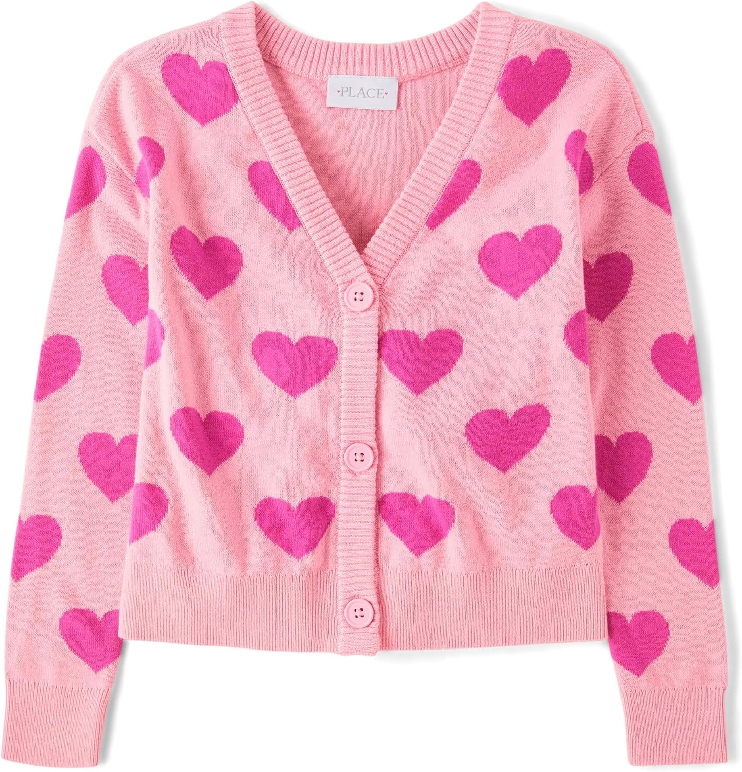 The Children's Place Girls Long Sleeve Knit Button Front Cardigan