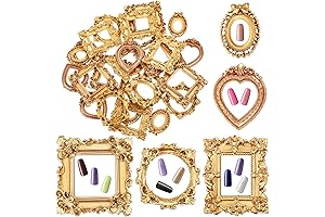 Vintage Resin Mini Gold Frames for Unique Artwork