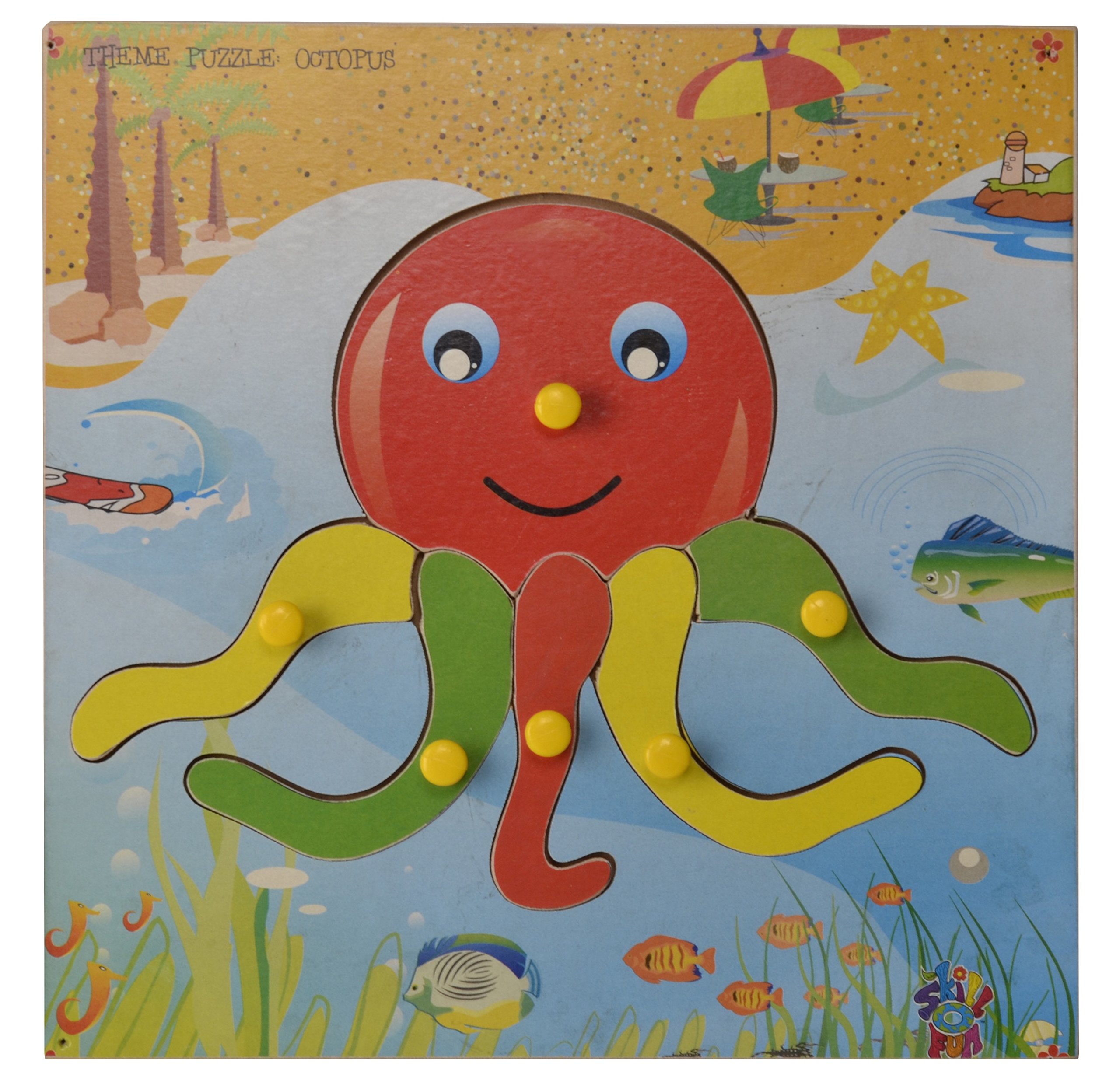 Skillofun Wooden Theme Puzzle Standard Octopus Knobs, Multi Color (B009GCSMSA) Amazon Price History, Amazon Price Tracker