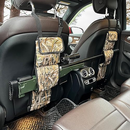 Miniatura 6 de mydays - Soporte organizador de pistolas para parte trasera de asiento frontal de vehículo para rifles de caza escopetas (color camuflaje)