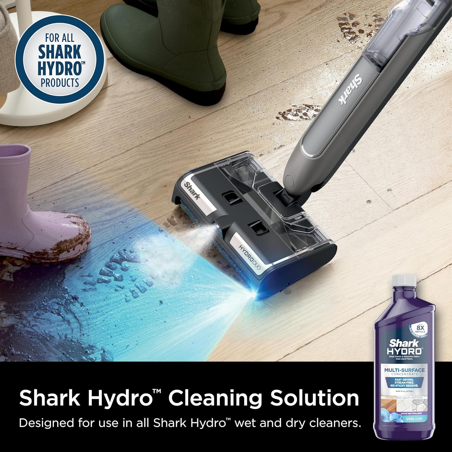 Shark Hydro Multi-Surface Concentrate with Odor Neutralizing Technology, Formulated for Use in All Shark Hydro Wet & Dry Cleaners, Use on Sealed Hardwood, Tile, Laminate, & Stone, 16oz, WWCM16 - Image 4