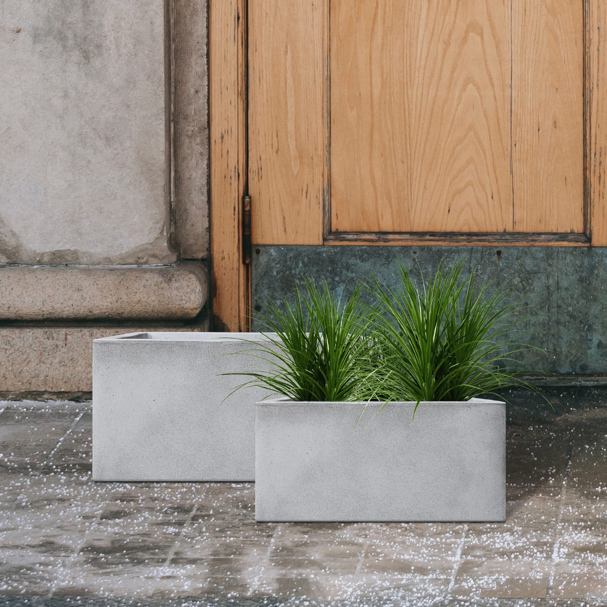Stained Concrete Planters 36" X 30" Round Concrete Planter | Bohlmann
