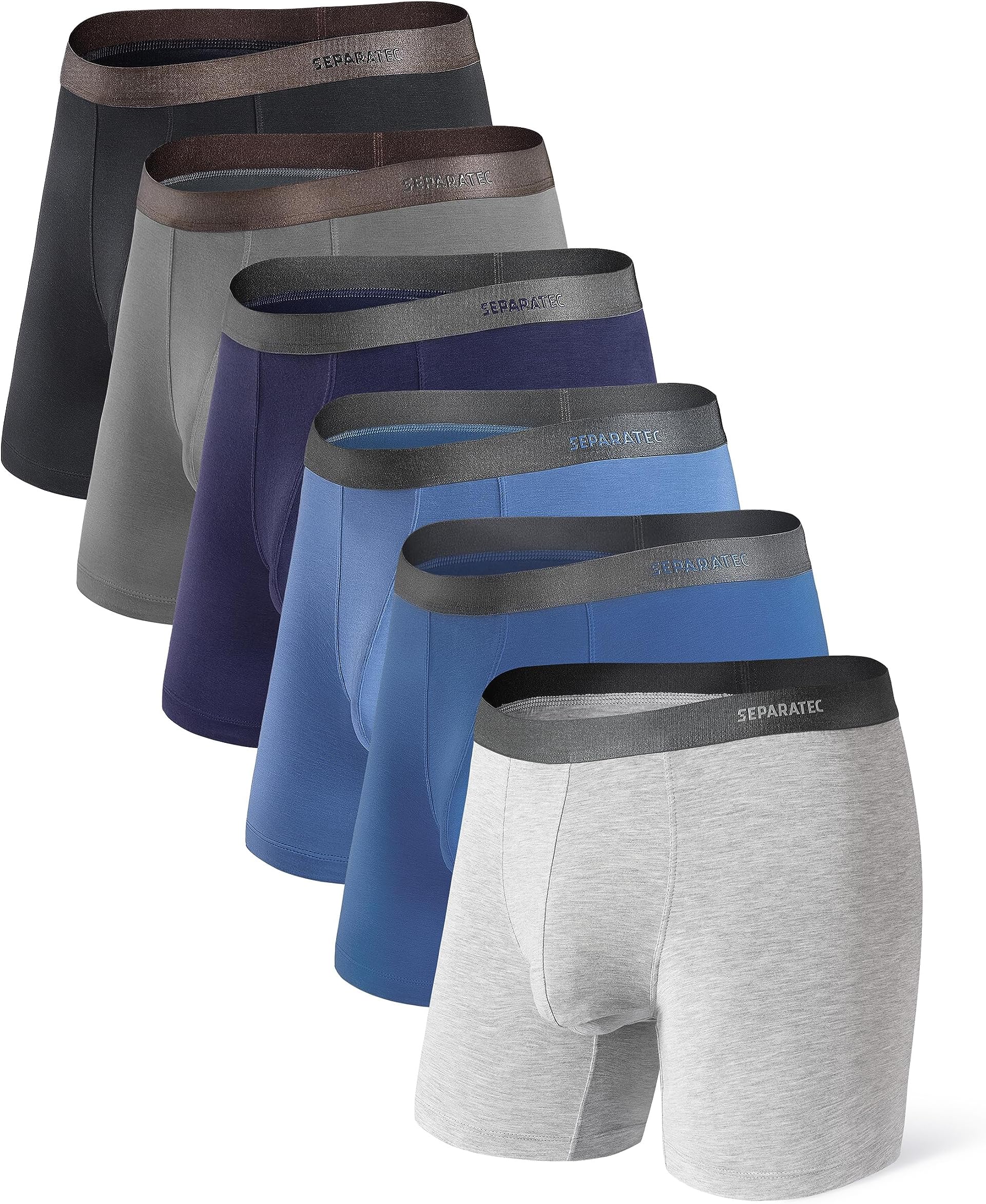 Mens Underwear with Pouch Moisture Wicking Viscose Bamboo Multicolor Christmas Underwear for Men