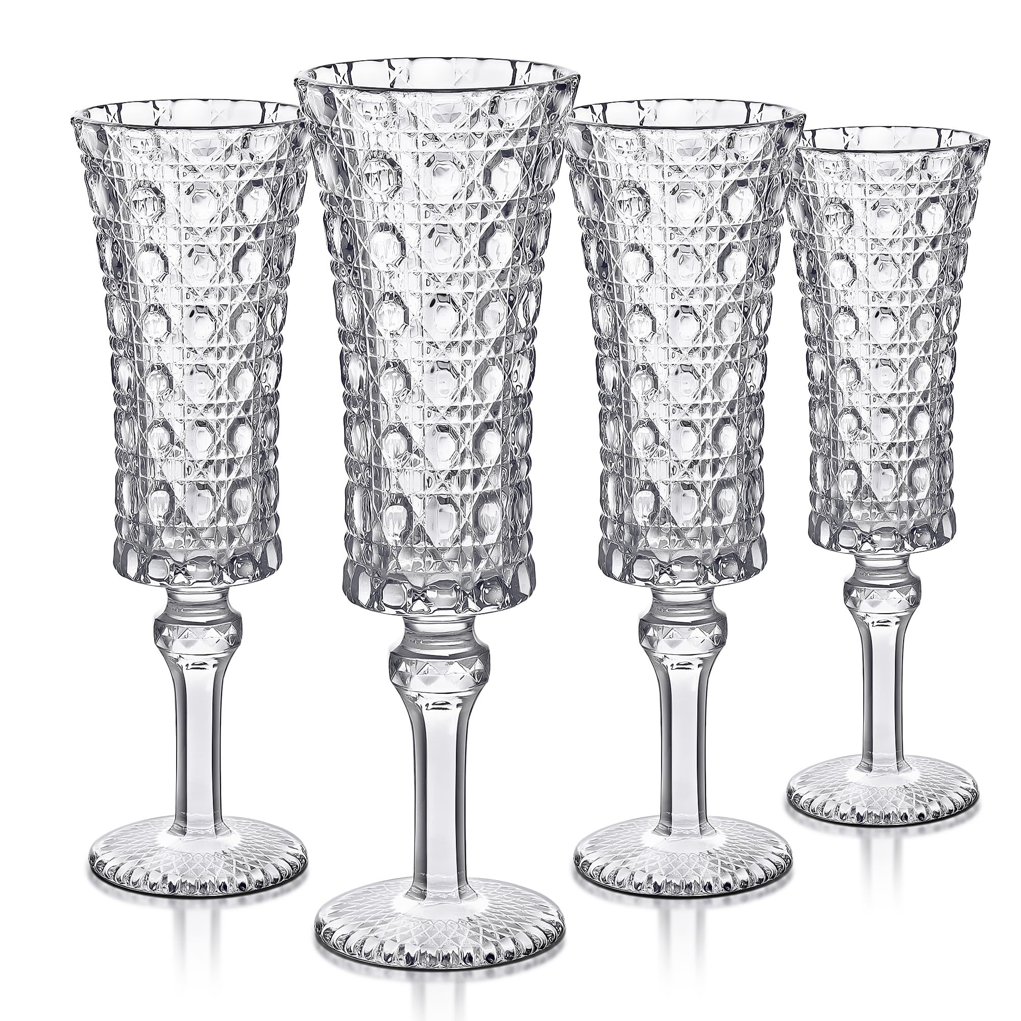 Verres à champagne gaufrés Joeyan pour illuminer vos tables de mariage et fêtes