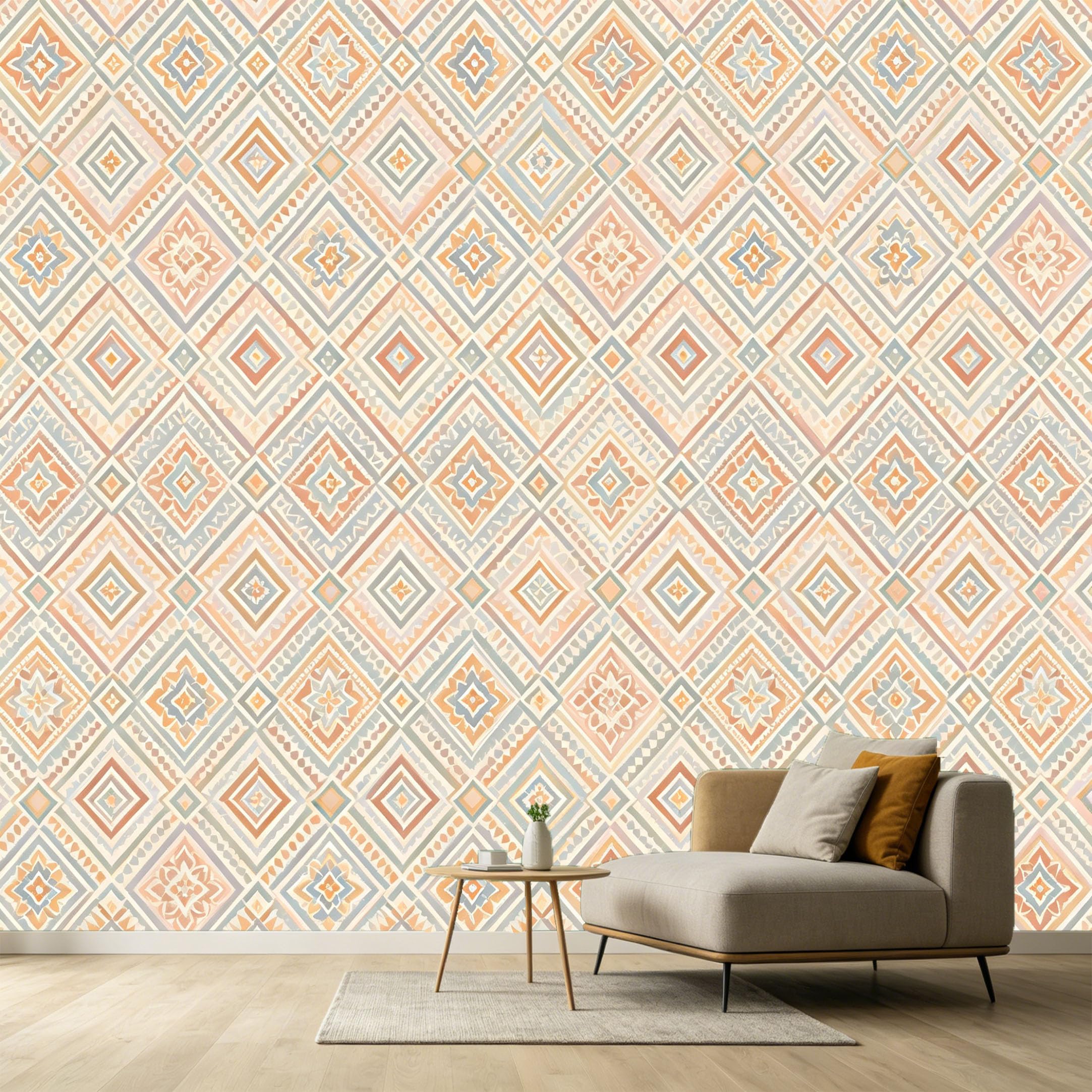 Custom Size Wall Murals Geometric Pattern Watercolor Texture Modern Abstract SelfAdhesive Wall Fabric Removable Large Wallpaper Photo for Living Room