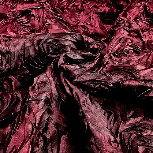 Miniatura 9 de Roseta de boda rojo satinado, tela por yarda