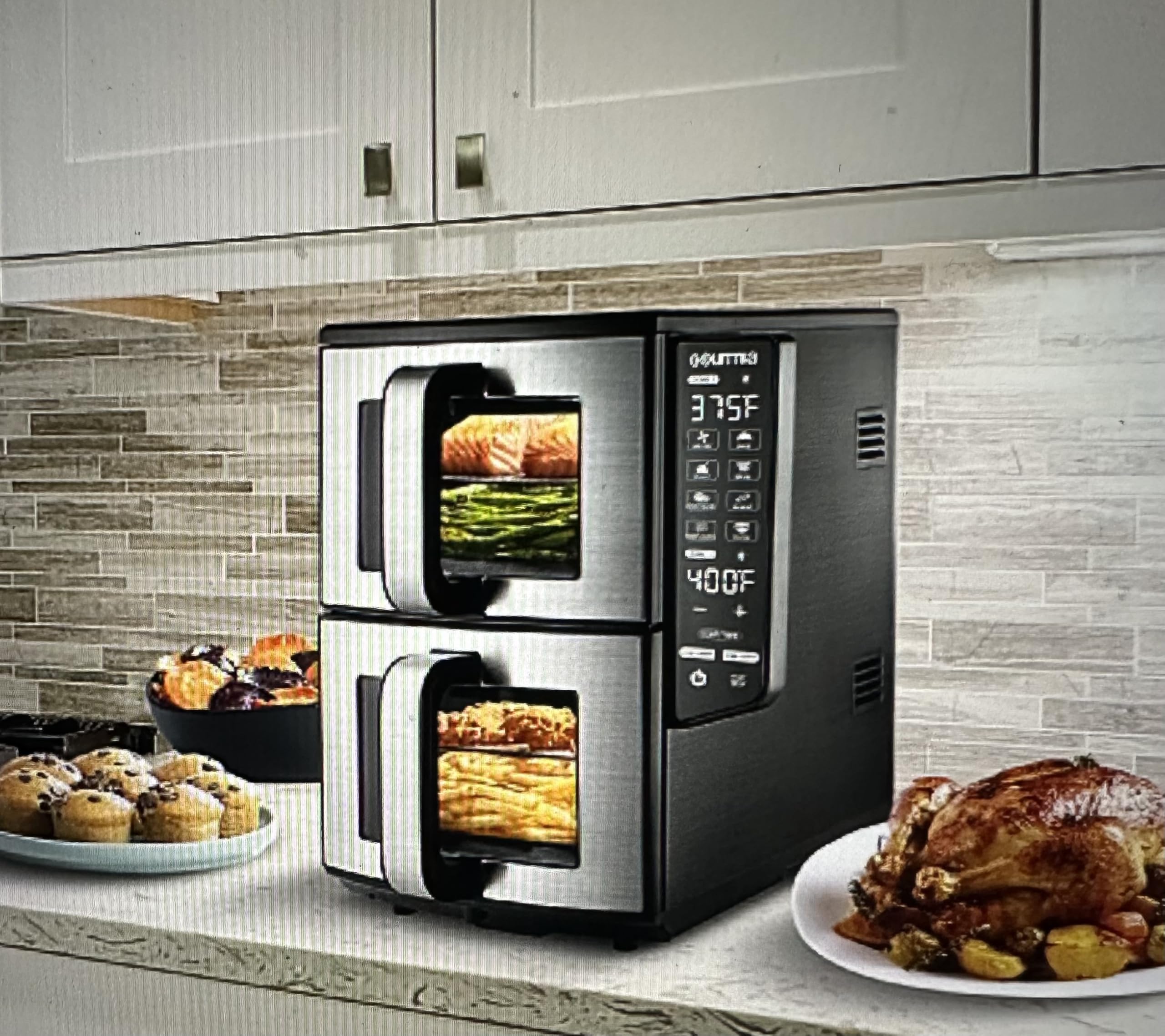 Gourmia Double Decker Dual Basket Air Fryer 11QT – Extra Large
