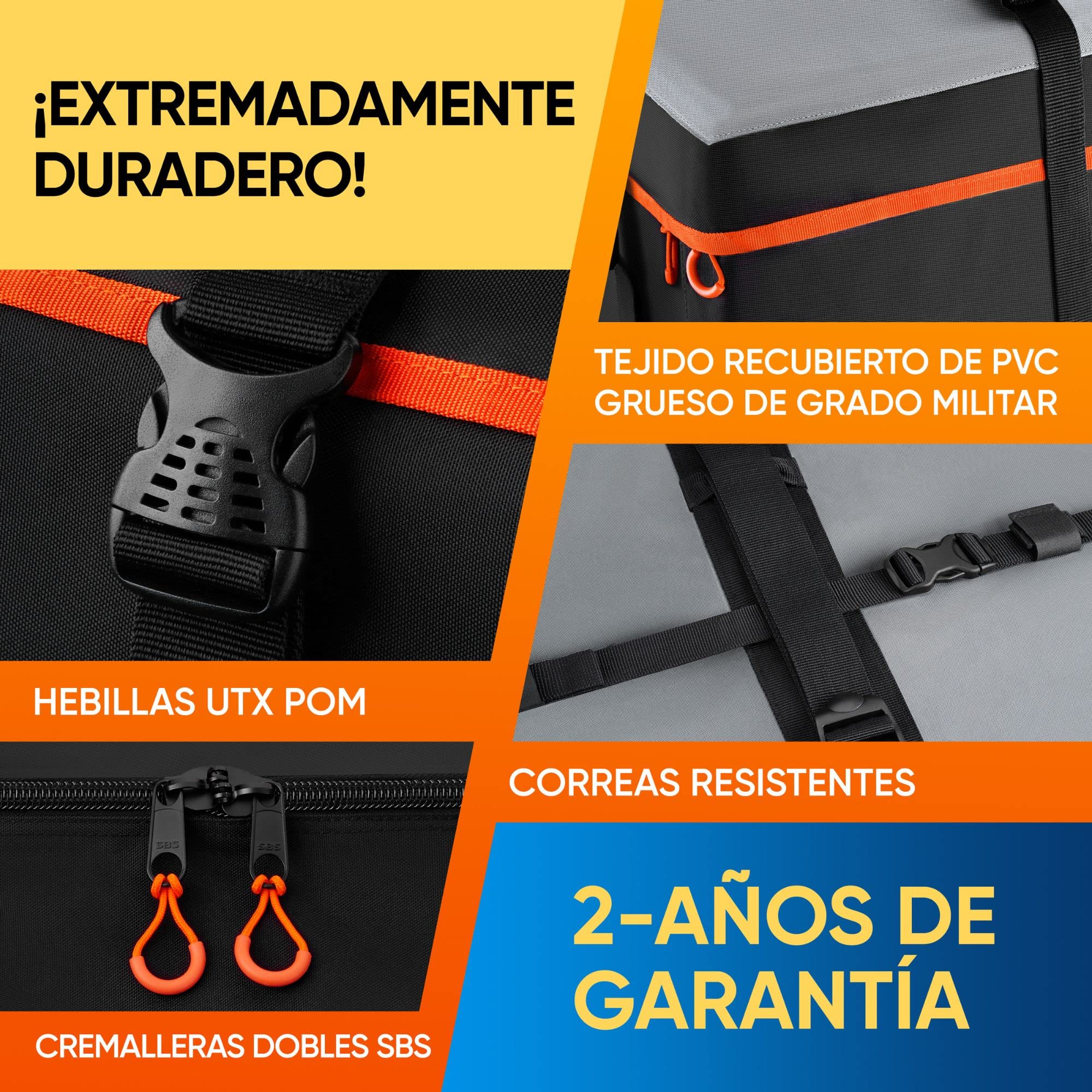 Rhino Bagmate Bolsa De Techo XL 540L (19 Pies Cúbicos). Protección UV 100% Impermeable. Cofre Techo Coche Extremadamente Duradero para Todos Los Coches con Techo