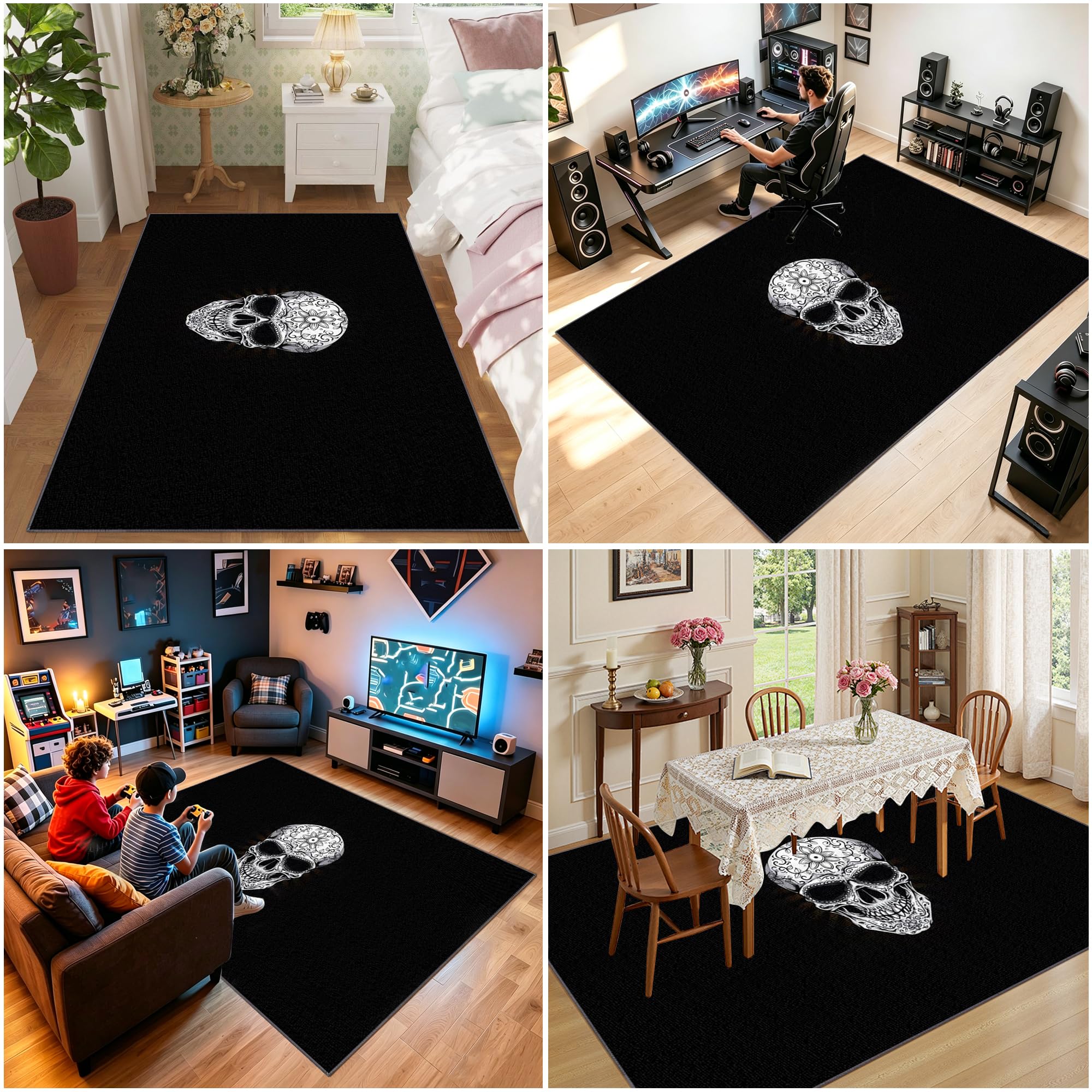 Bodenschutzmatte Gaming Stuhl Unterlage rutschfest Bürostuhl Unterlage-Kratzfest für Parkett und Hartböden 110 x 160 cm rutschfeste Schutzmatte für Bürostühle, Mehrzweck-Stuhlteppich für zu Hause