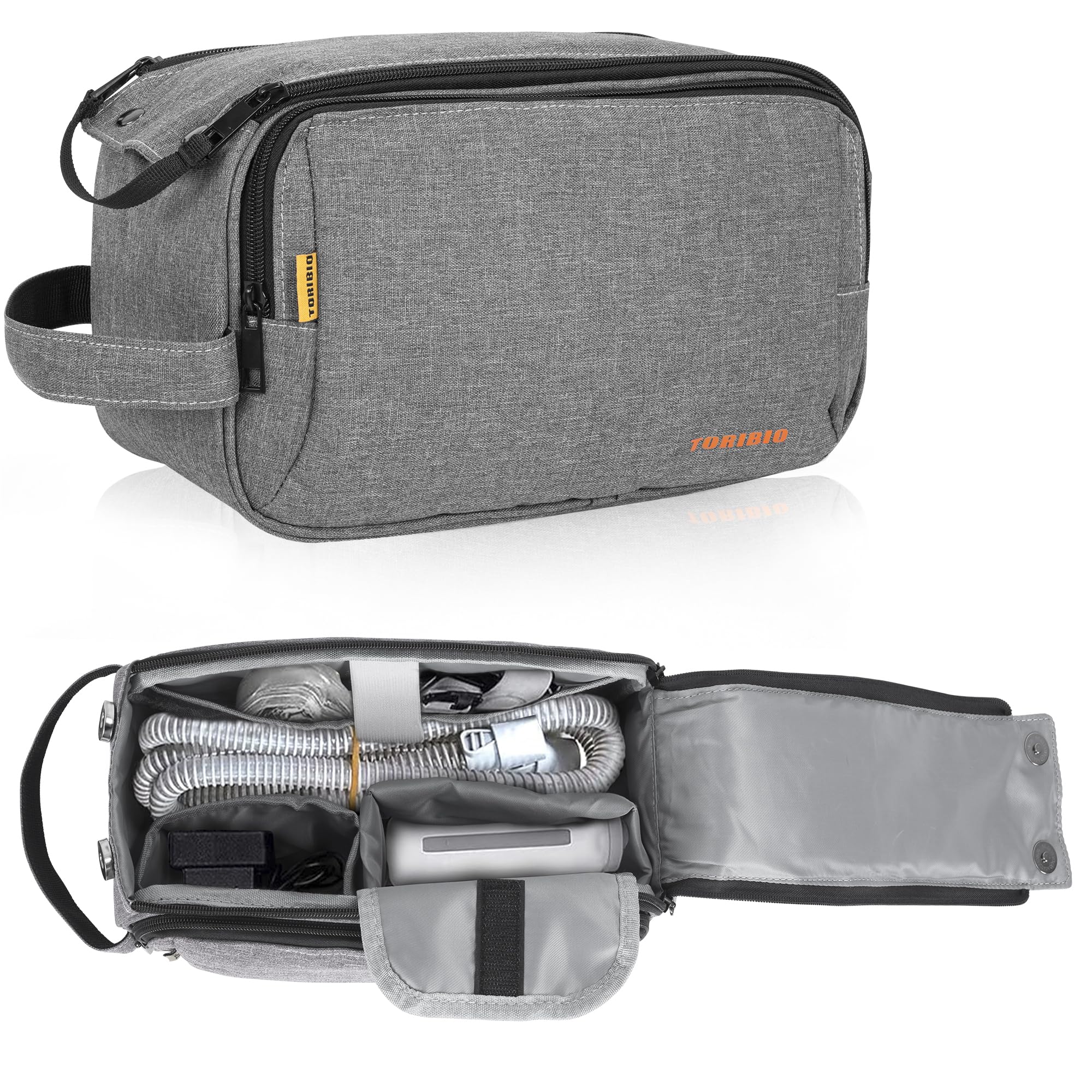 TORIBIO CPAP Travel Bag CPAP Machine Carry Bag/Case Compatible with ResMed AirMini Machine, Grey, 11.4"x4.7"x6.3", Travel