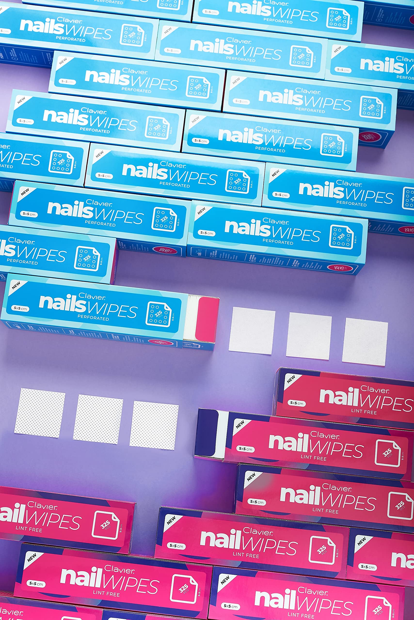NailWipes 325 PZ, Pads Unghie, Tampone Salviette, Senza Fibre, Dei Pelucchi, Cellulosa Antipolvere A Scelta, ideale per unghie in gel, Nail Clavier
