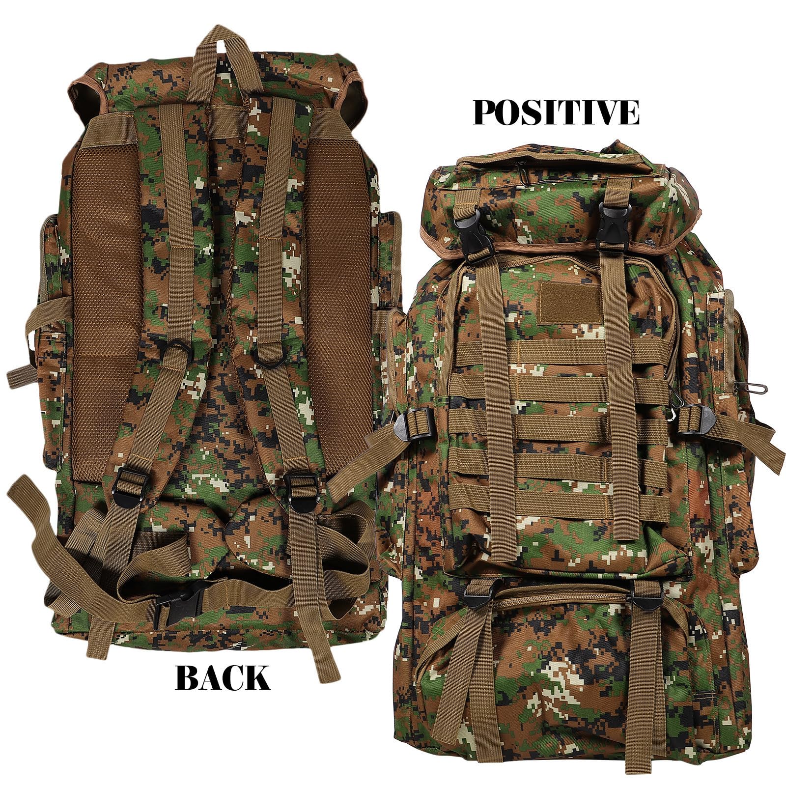 OUNONA 80l Oxford Stoff Outdoor Rucksack für Camping und Wandern Robuster und Organisierter Rucksack für Freizeit und Bergsteigen