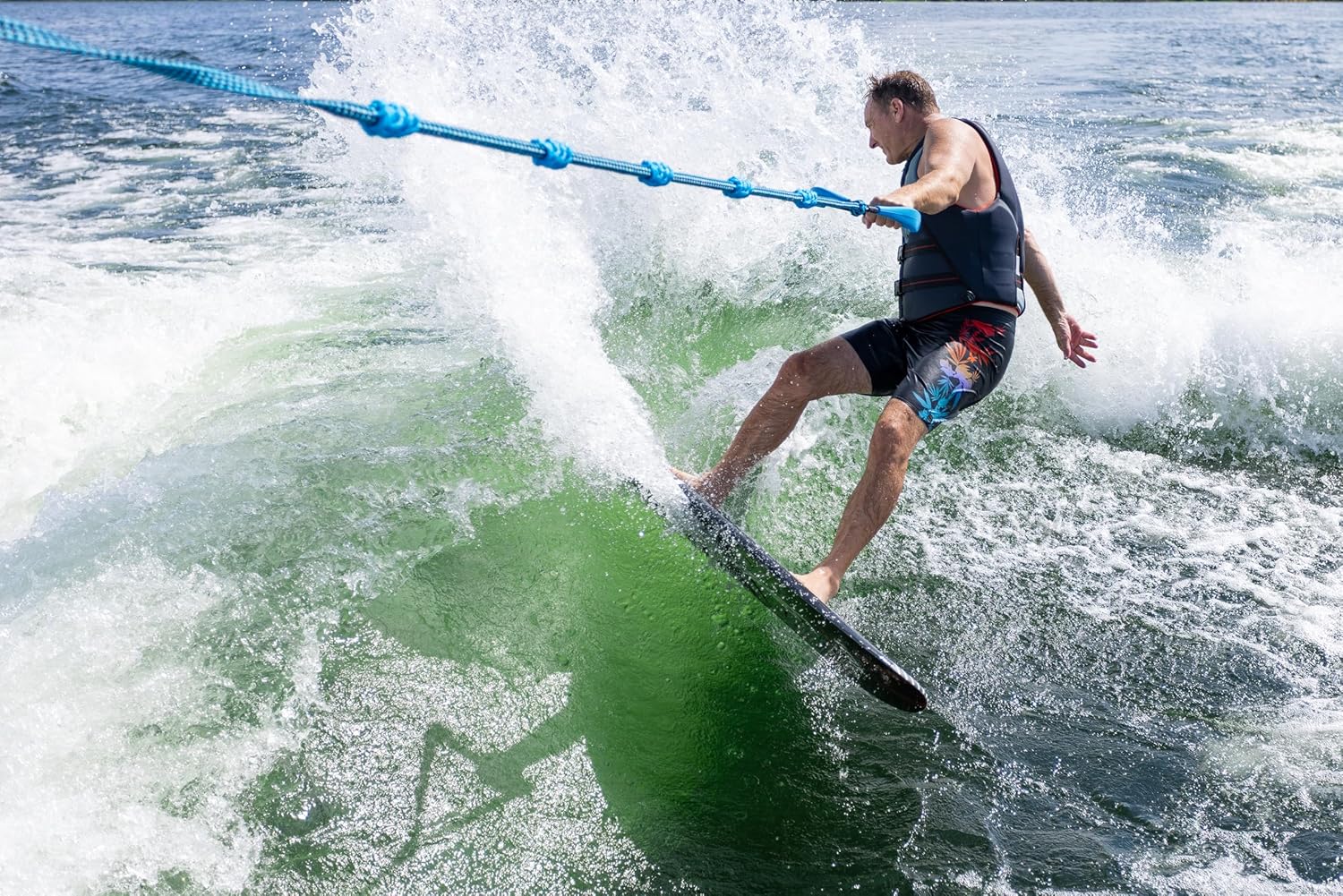 O'Brien Python Surf Rope – Knotted Floating Surf Rope with Comfortable Grip for Wakesurfing, Impact-Friendly Endcaps, Durable Design – 6.5 ft Python Section, 25 ft Total Length